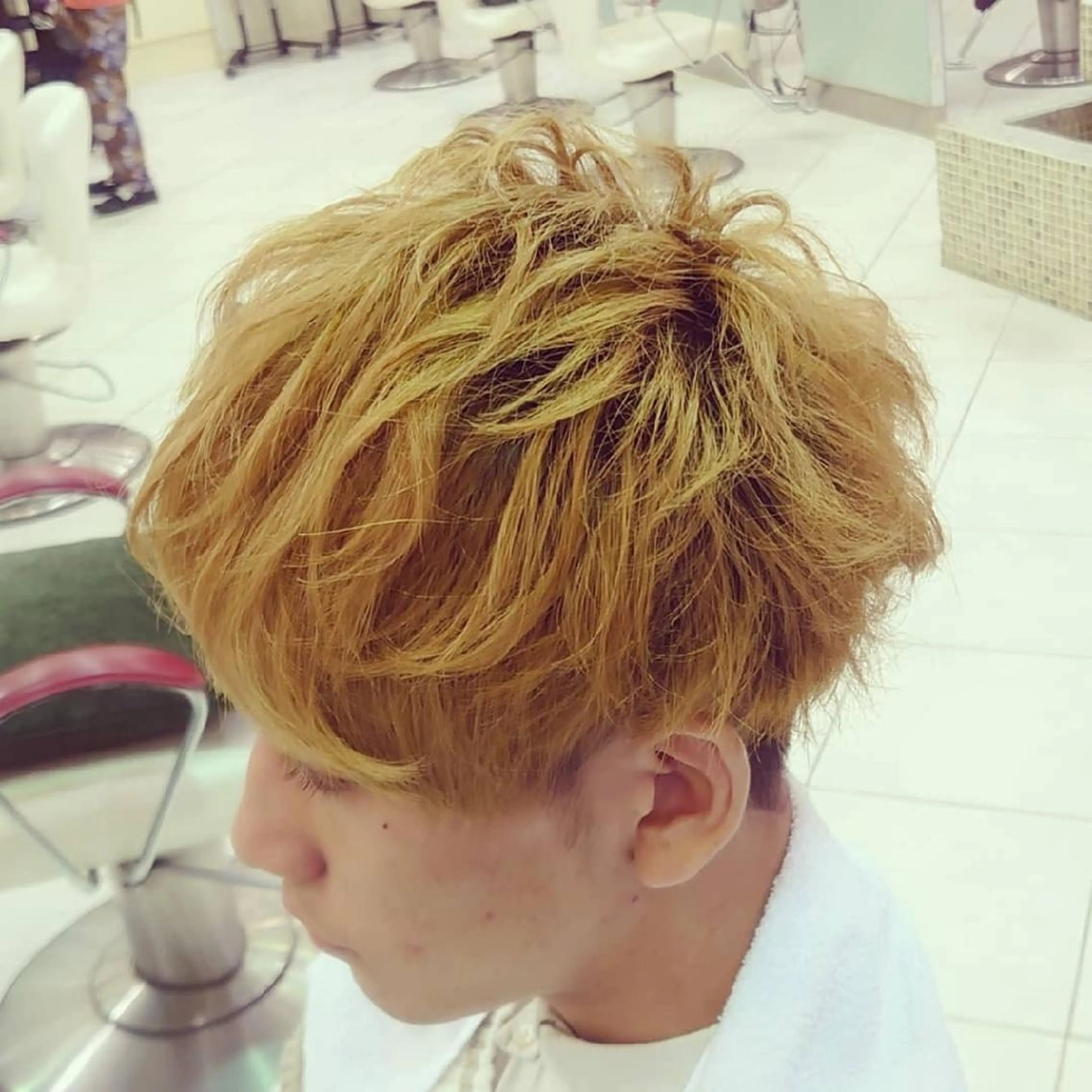 ショート メンズ ヘアアレンジ マッシュ メンズパーマ 🐺一ノ瀬 凌 / デザインウルフ🐺のヘアスタイル