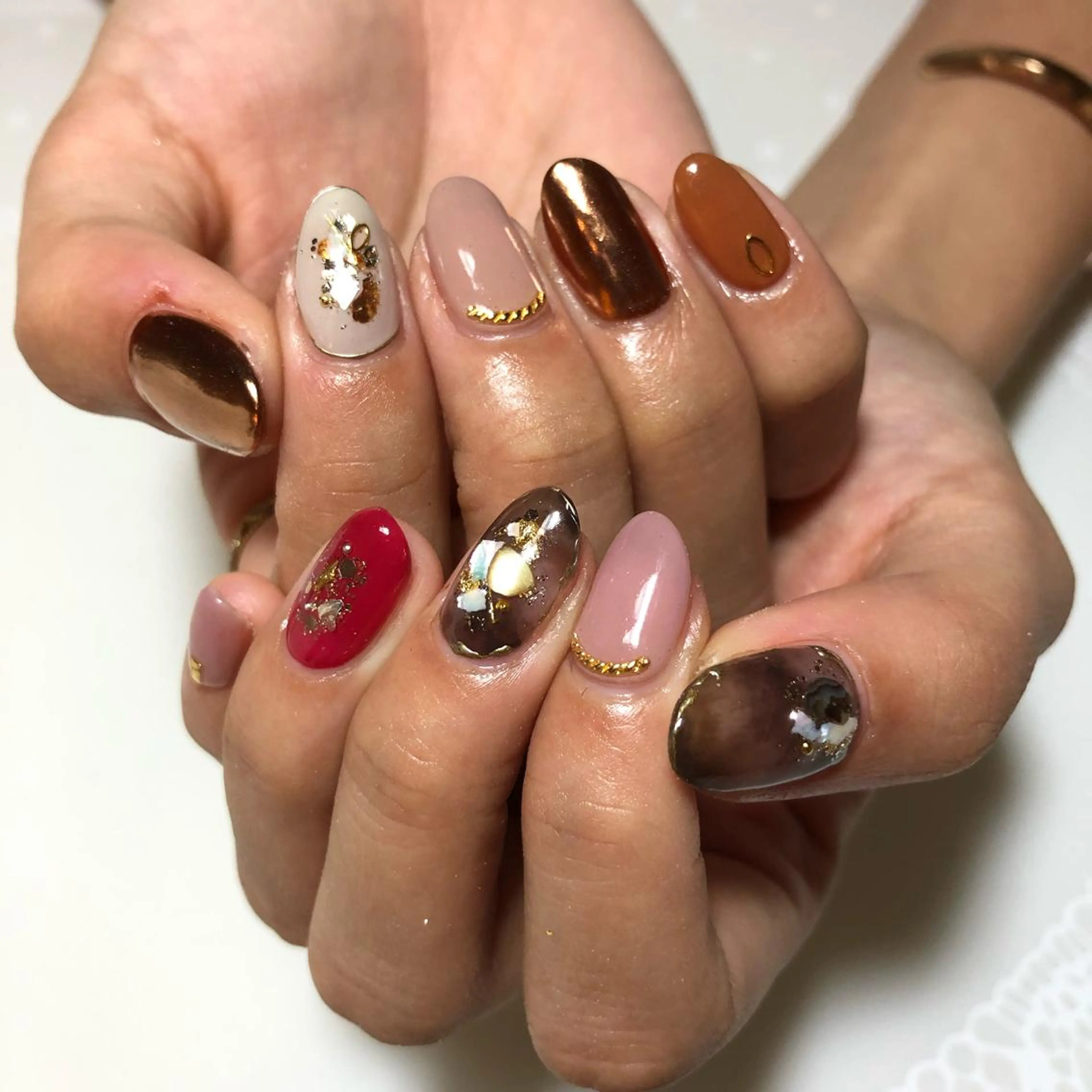 ネイル ニュアンスネイル g-up nail所属・米田 律子のネイルデザイン