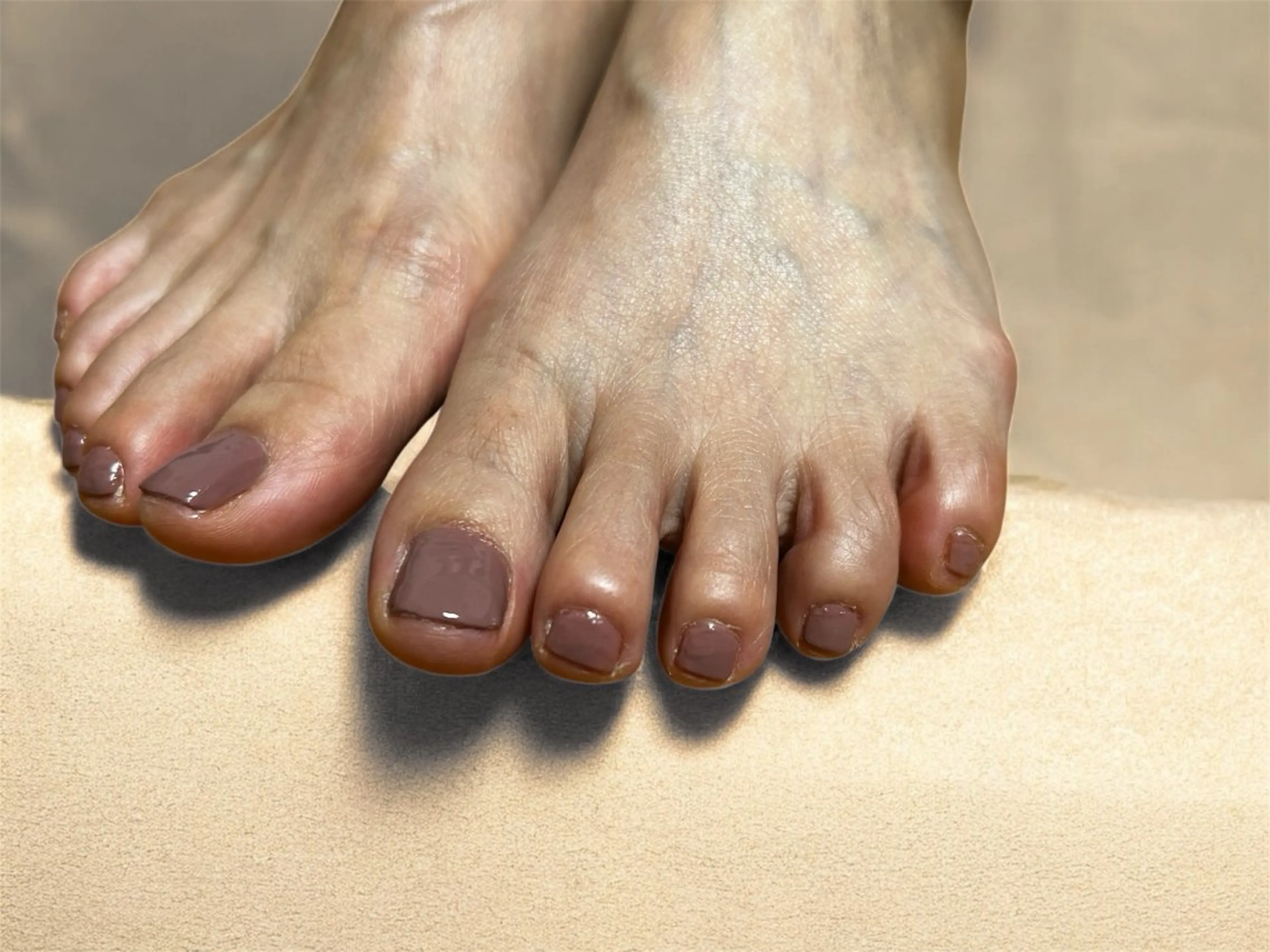 フットネイルポリッシュワンカラーの写真