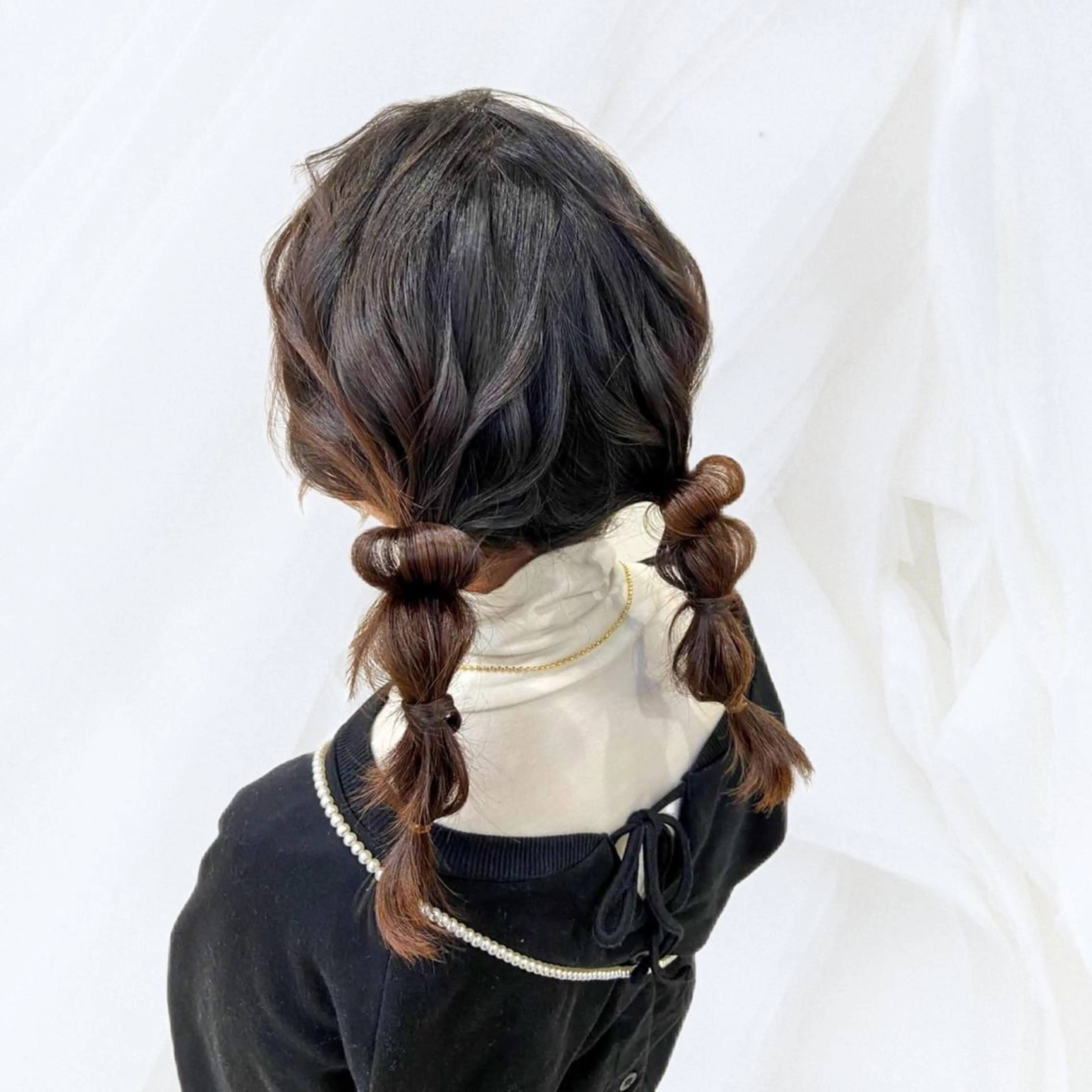 ミディアム ヘアアレンジ ツインテール 結婚式・ブライダル デート ヘアセット mugelca e'n所属・ワタナベ リリコのヘアスタイル