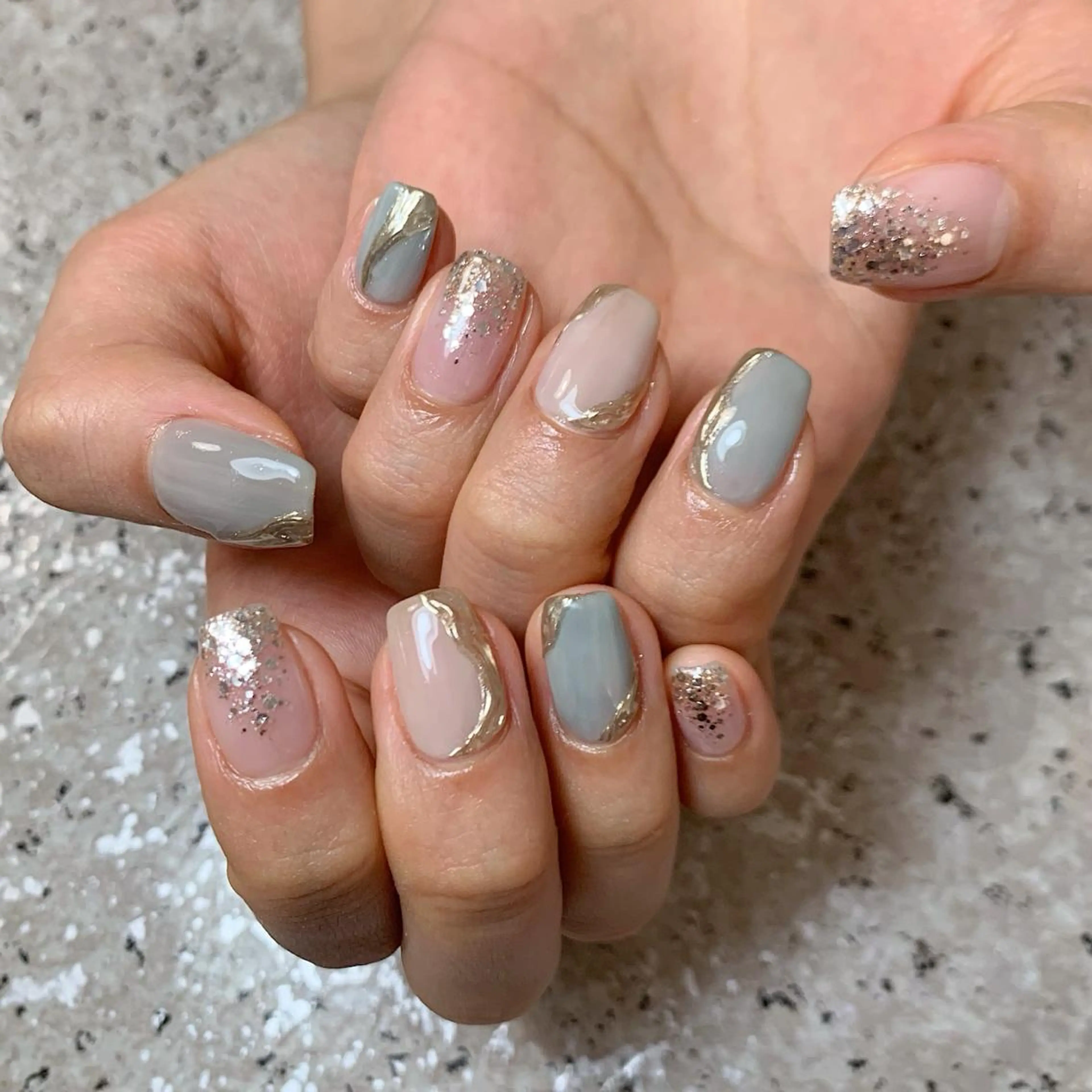 ネイル ブルー nailsalon maluriのネイルデザイン