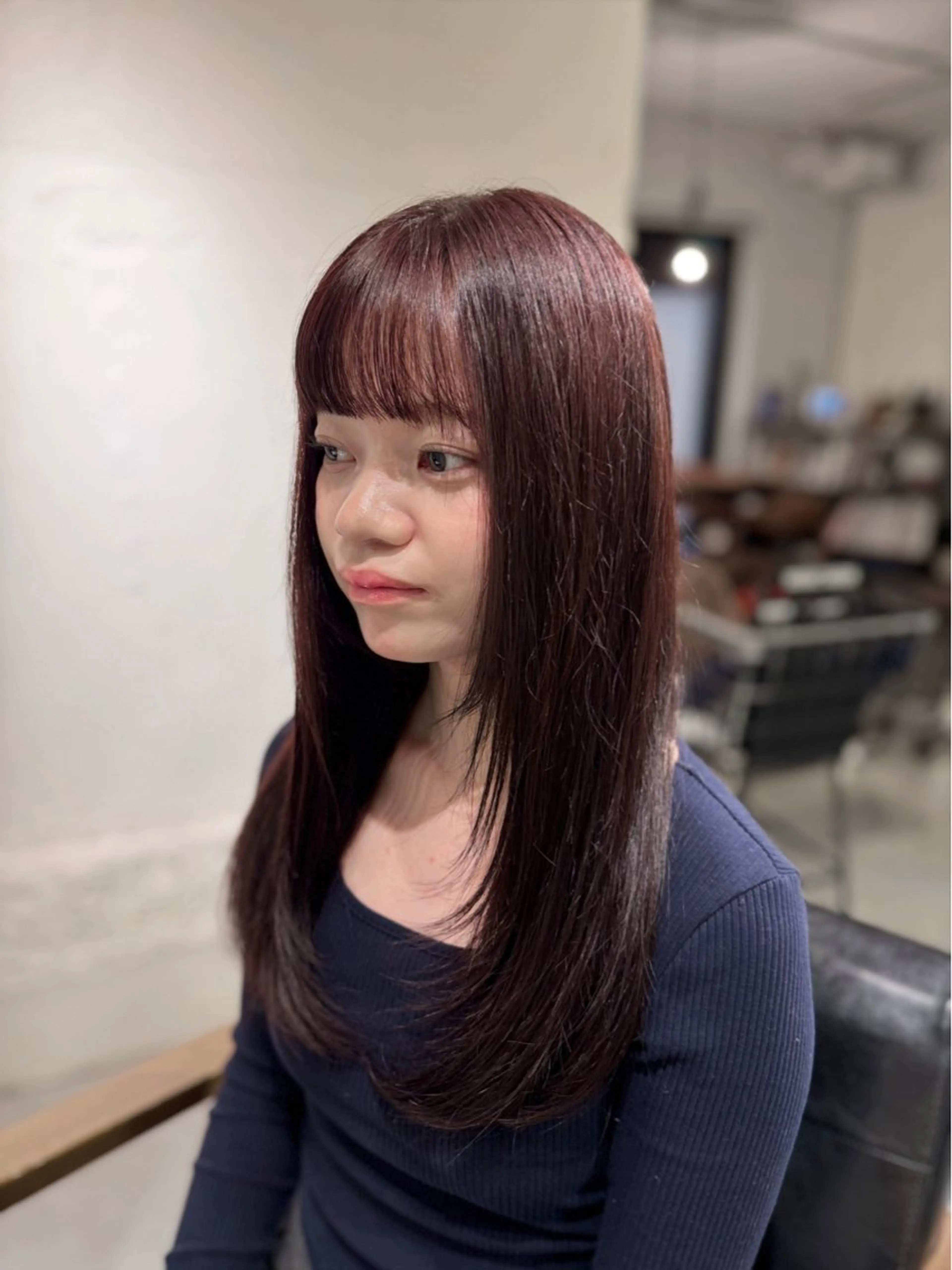 ロング カラー レッドカラー ヘアカラー トリートメント Velvet on the beach所属・🩶大人かわいい 透明感カラーあむ🩶のヘアスタイル