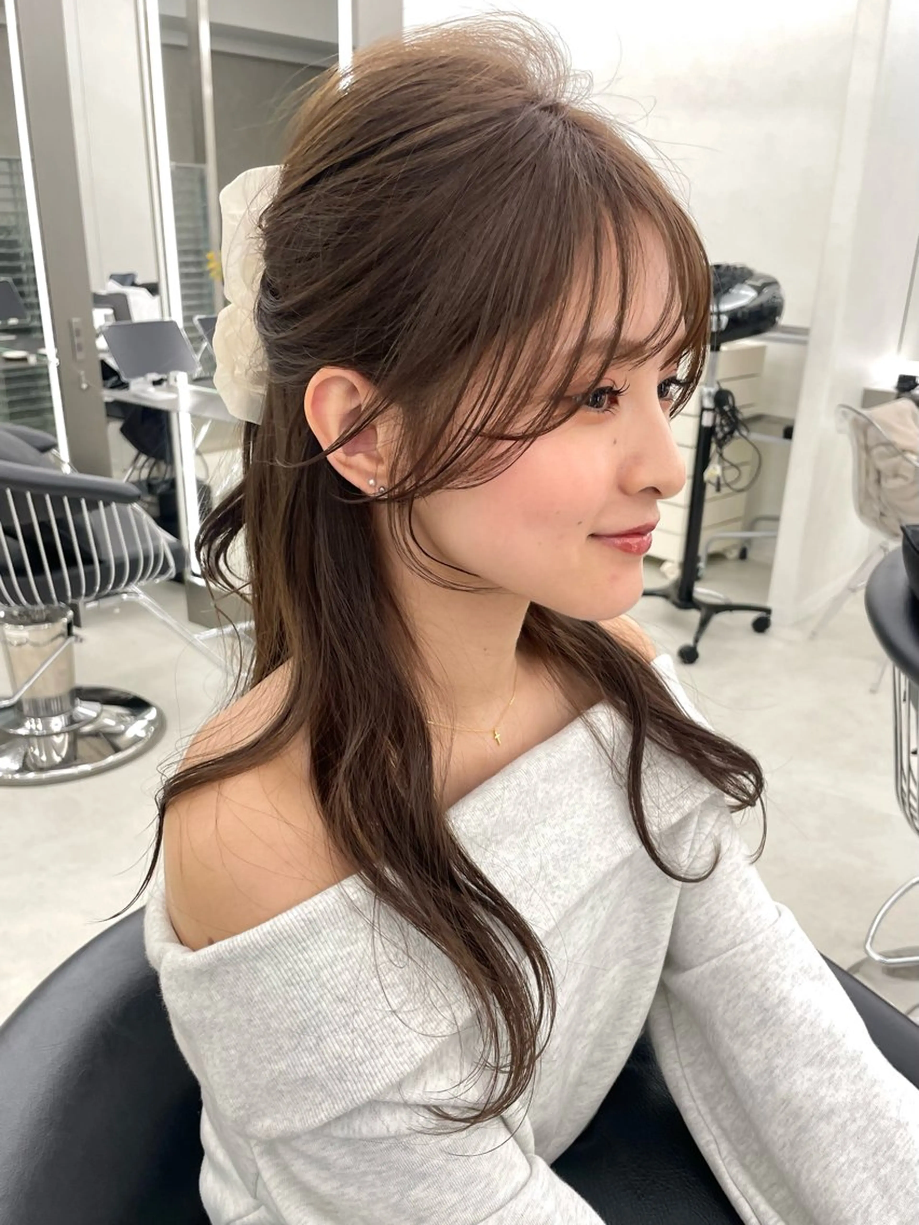 セミロング カラー ヘアカラー ユズキ/ 透明感カラーのヘアスタイル