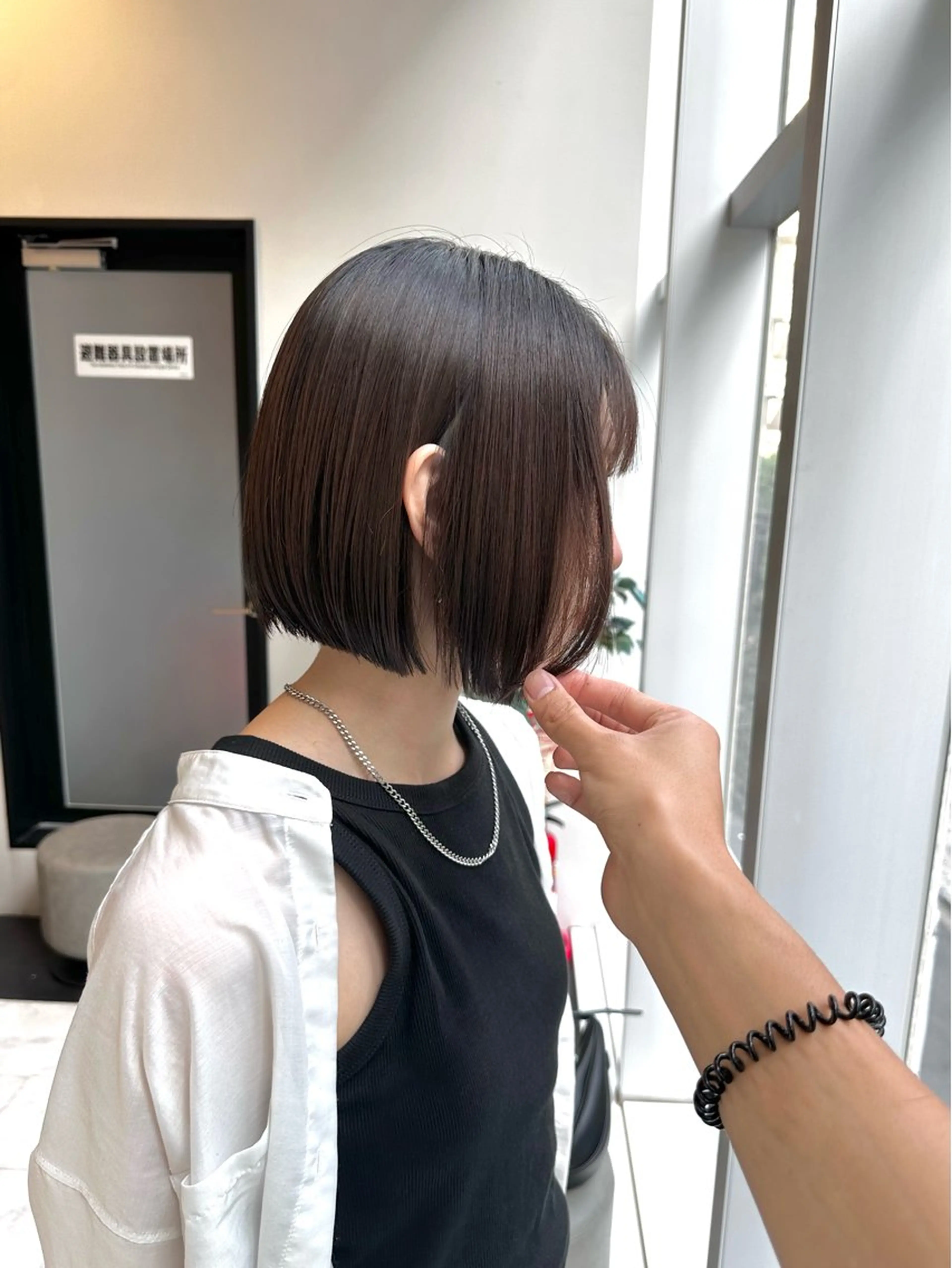 ショート カラー ブリーチ ブラウンカラー ブリーチなしカラー ボブ カット ヘアカラー トリートメント LUMO所属・矢野 晃平のヘアスタイル