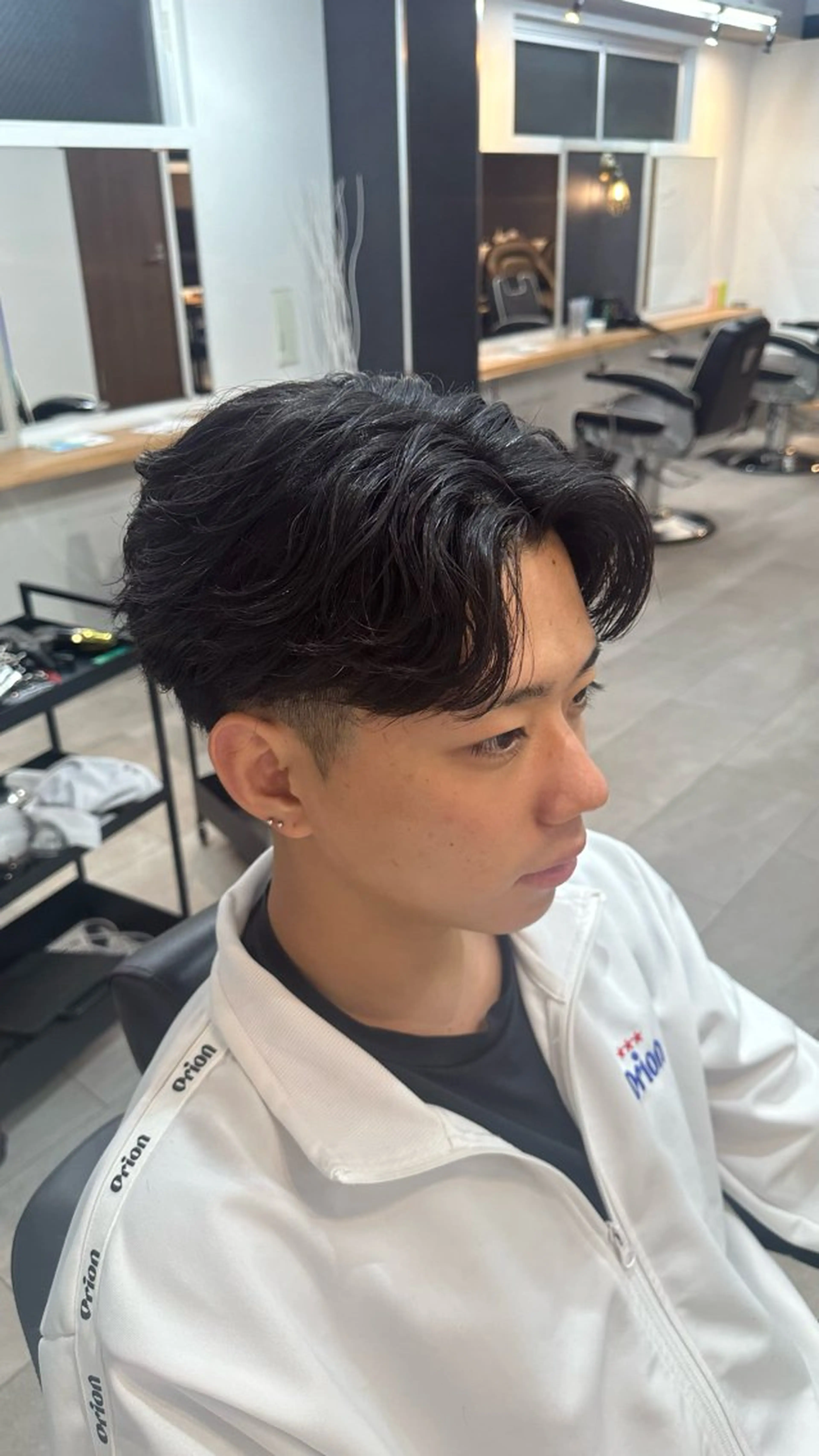パーマ メンズ センターパート 💪Vii浅岡 律喜🔥のヘアスタイル