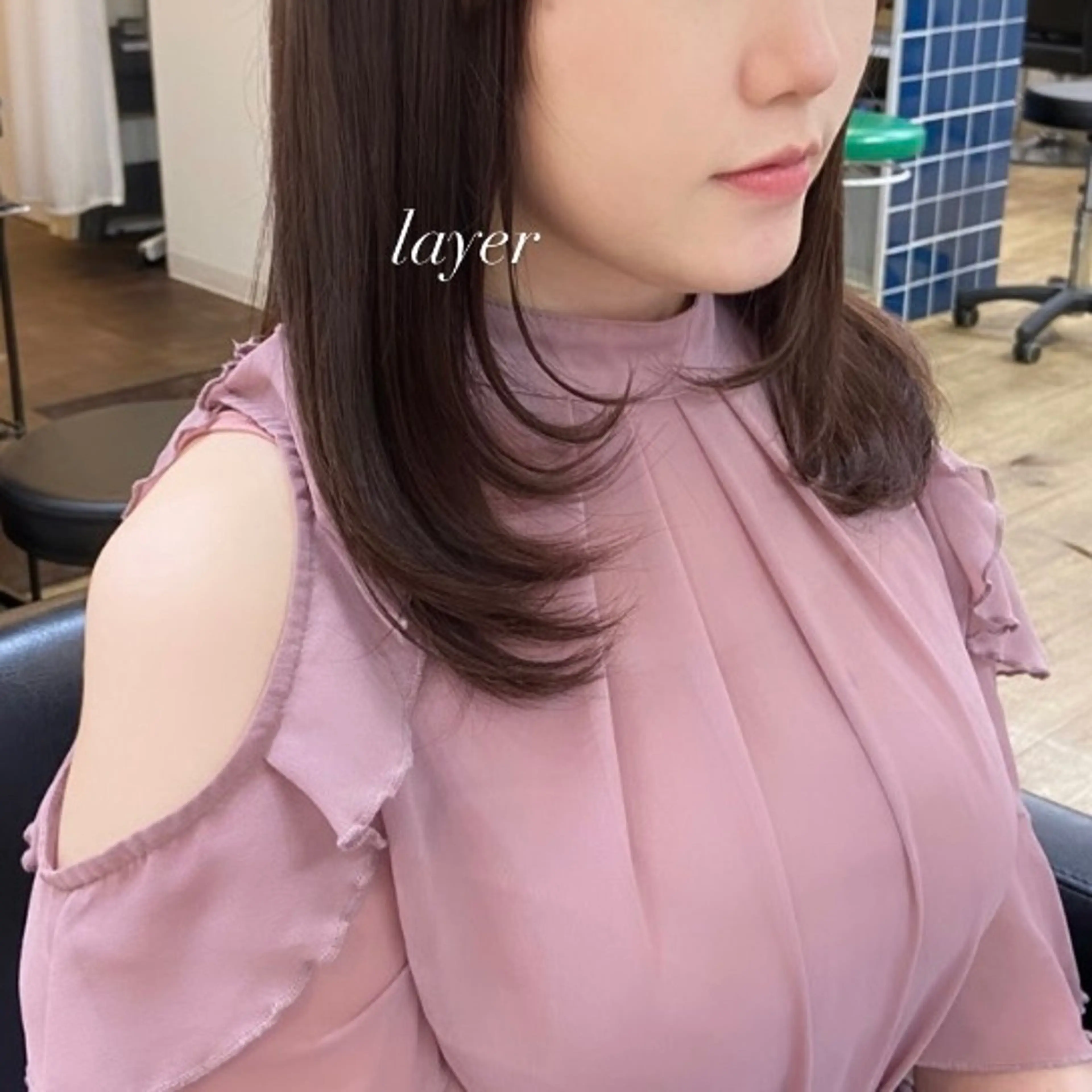 セミロング カラー mai 🥀 パーマモデル募集🌀のヘアスタイル