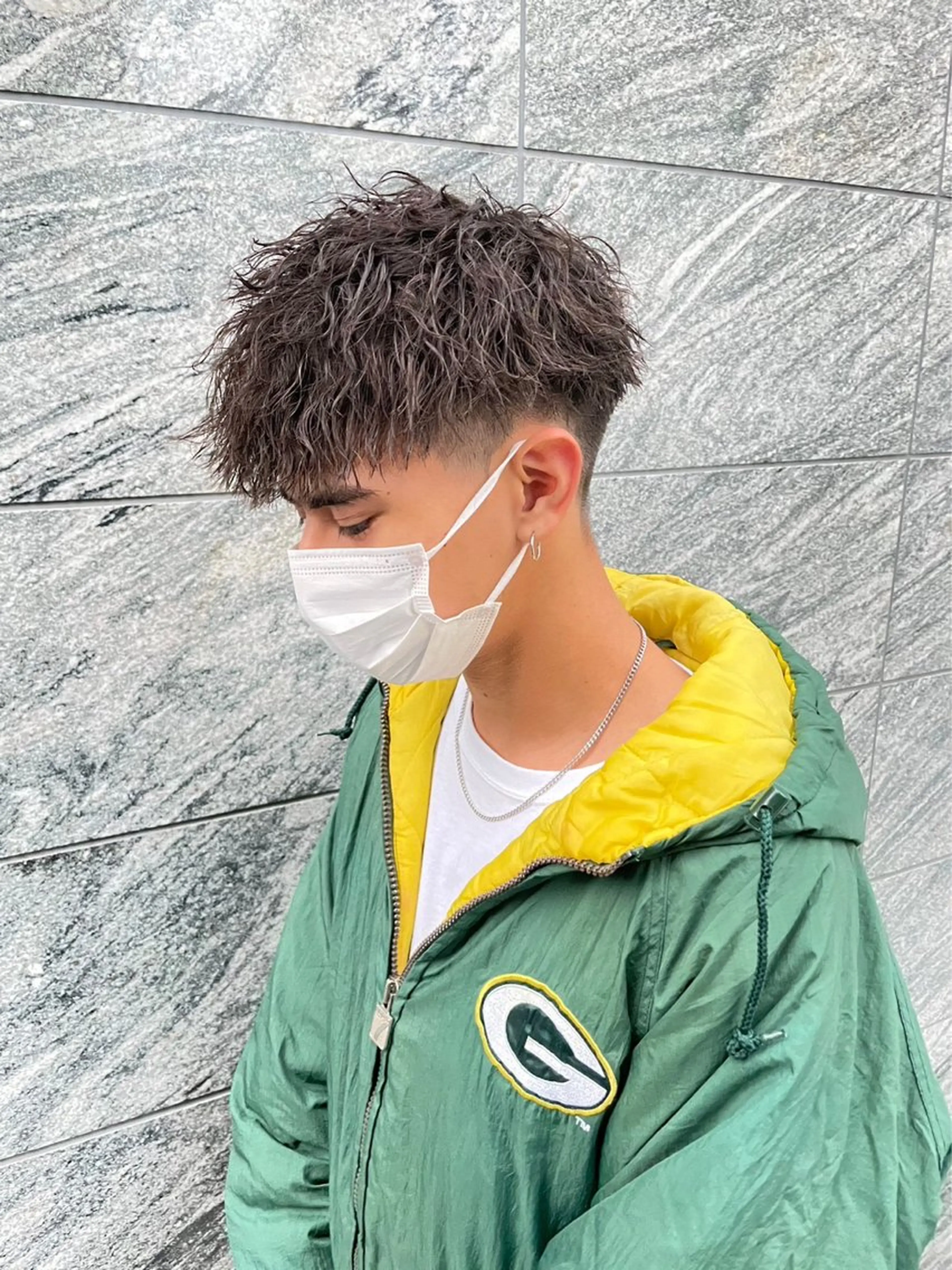 カラー パーマ メンズ メンズブリーチ センターパート メンズハイライト メンズハイトーン マッシュ メンズ特化💎 nayu❄️のヘアスタイル
