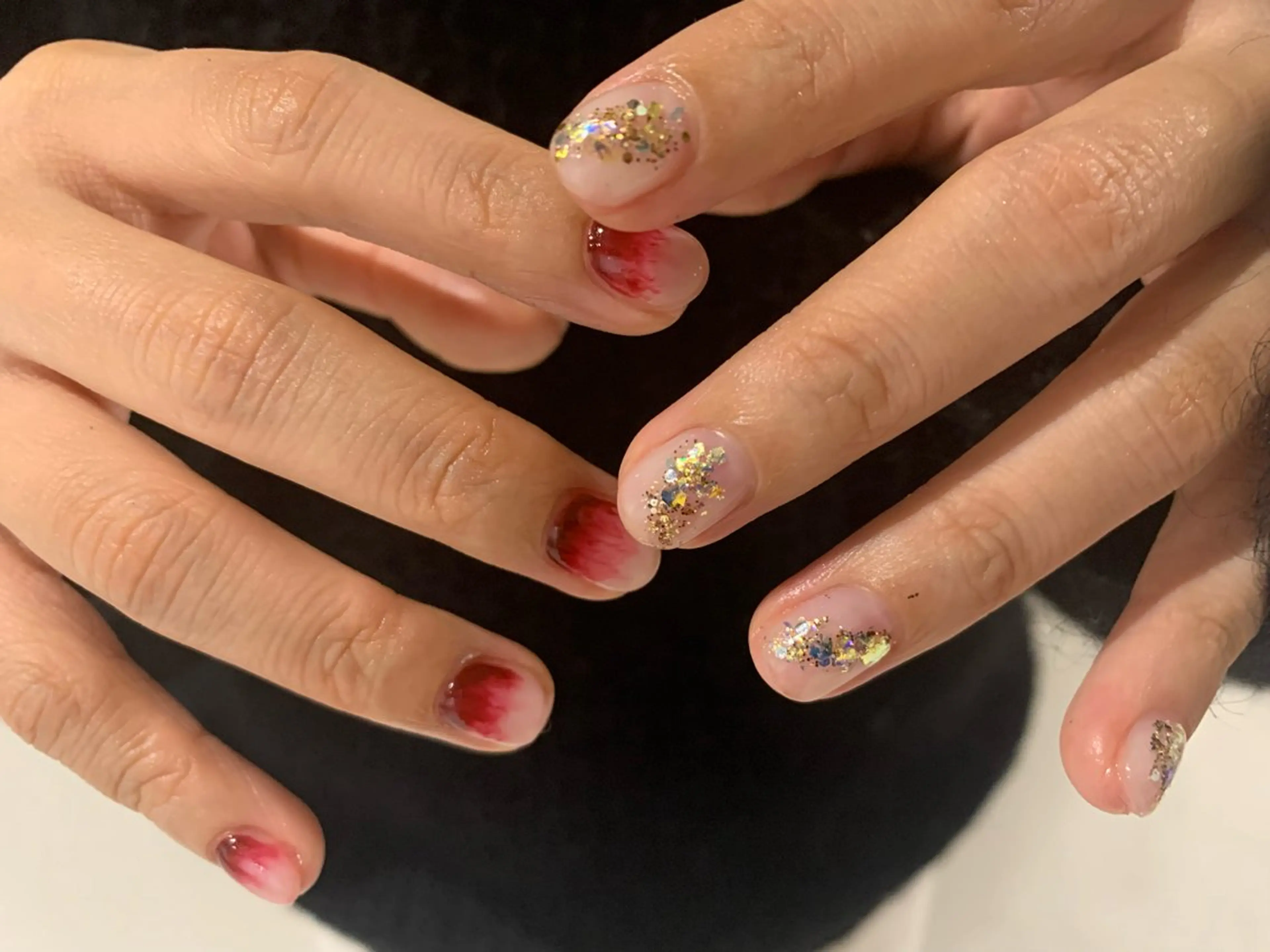 ネイル ラメ(グリッター) 持ち込み BeColorful新宿所属・co nai_lのネイルデザイン