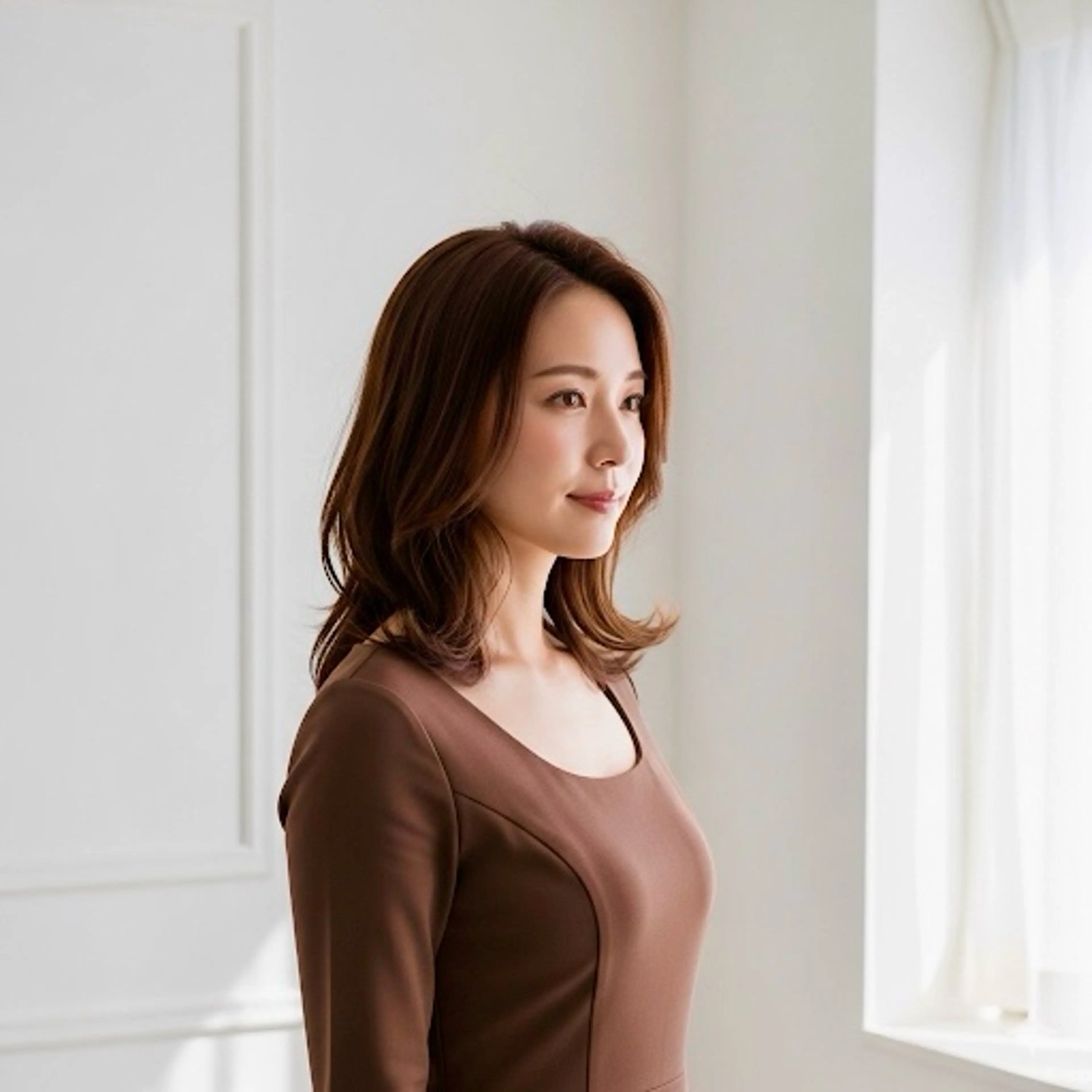 ミディアム カット ヘアカラー トリートメント ヘッドスパ ✂︎ ｼﾝﾀｸ ﾘｮｳｽｹのヘアスタイル