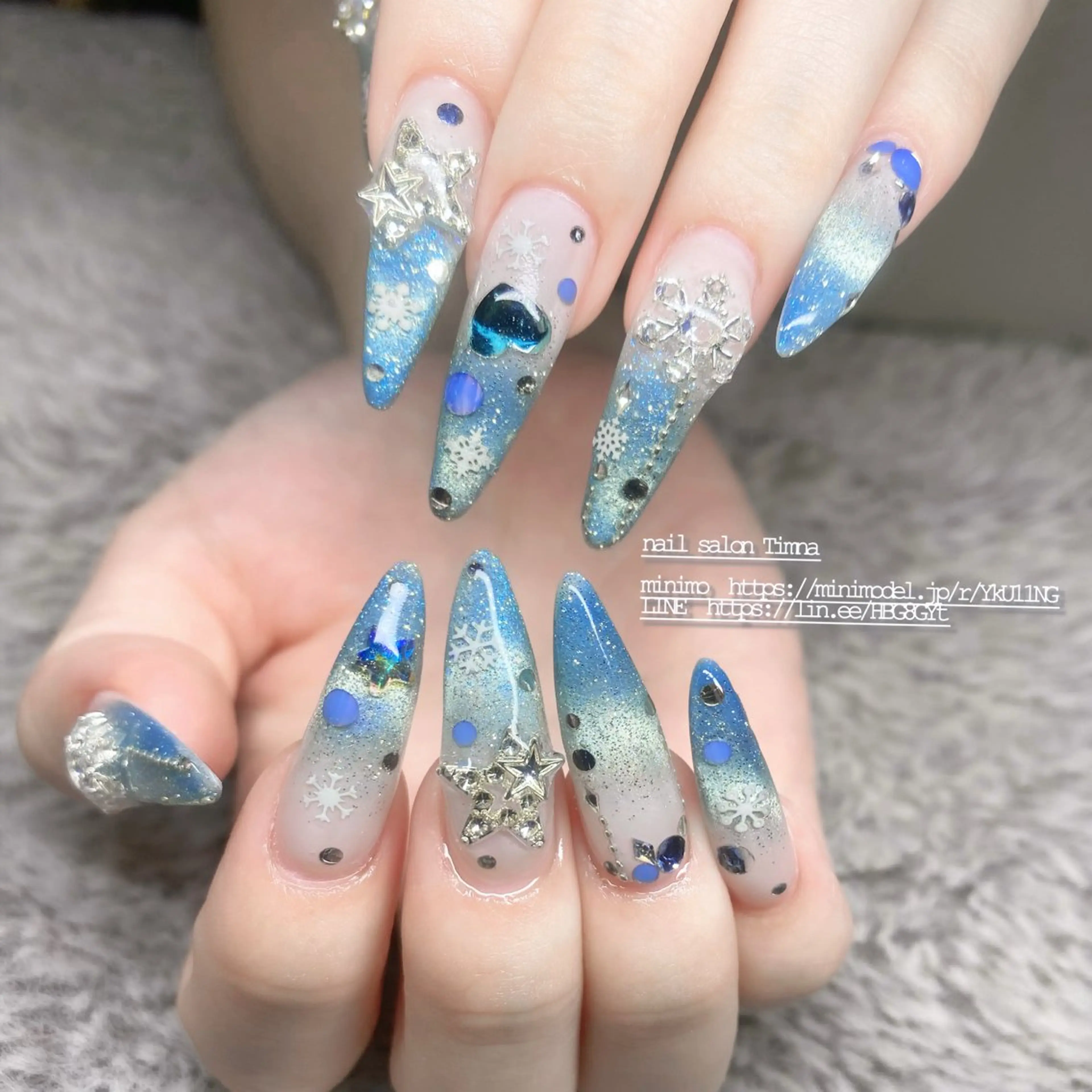 ロング ハンドネイル NAILSALON 🍔Timna🍟のネイルデザイン