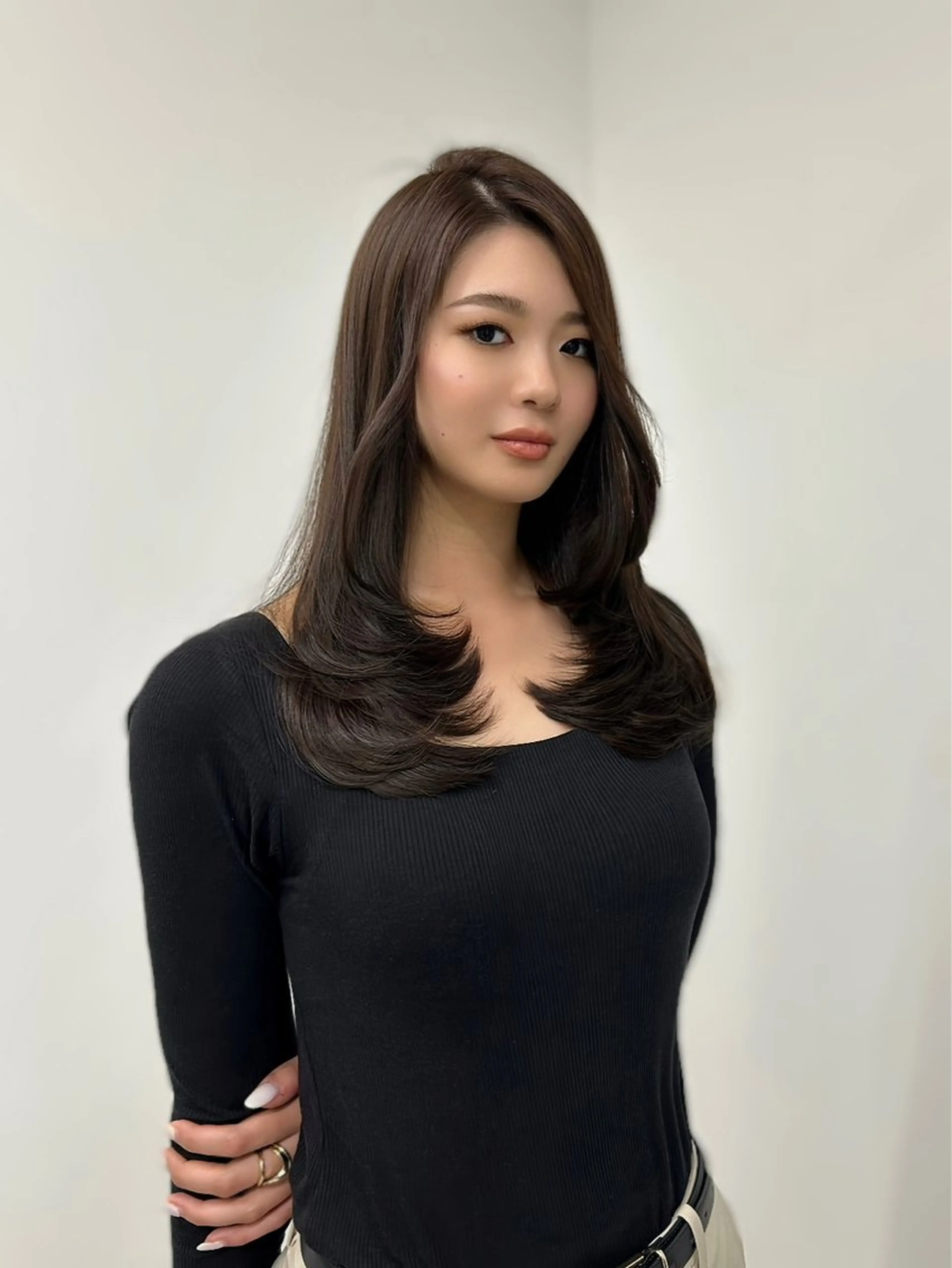 セミロング カット ヘアカラー ヘアセット LOMKH所属・レイヤーカット/韓国 /縮毛矯正/タツヤのヘアスタイル