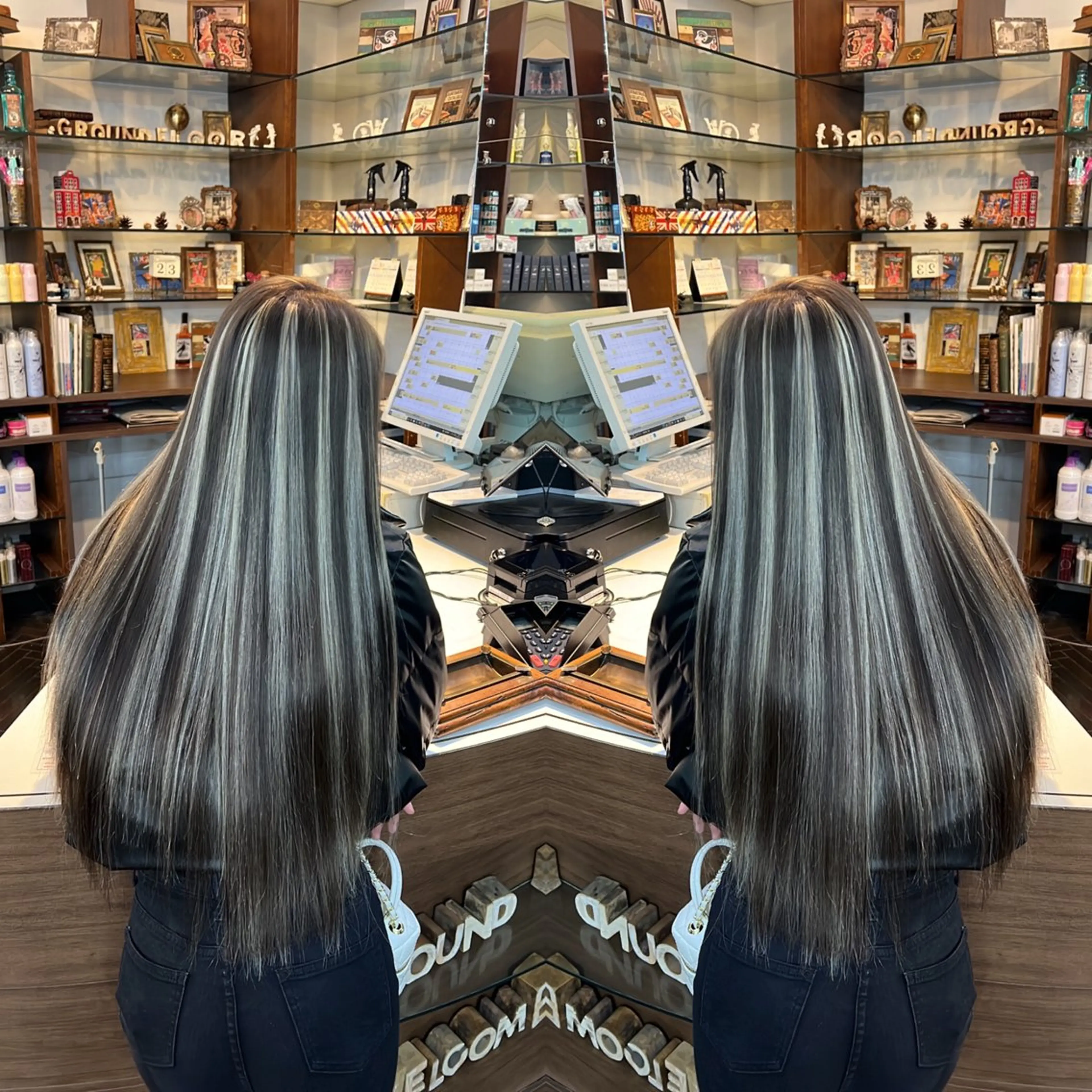 ロング ヘアカラー エクステ レイヤー/ボブ/ ミニボブ/AOIのヘアスタイル