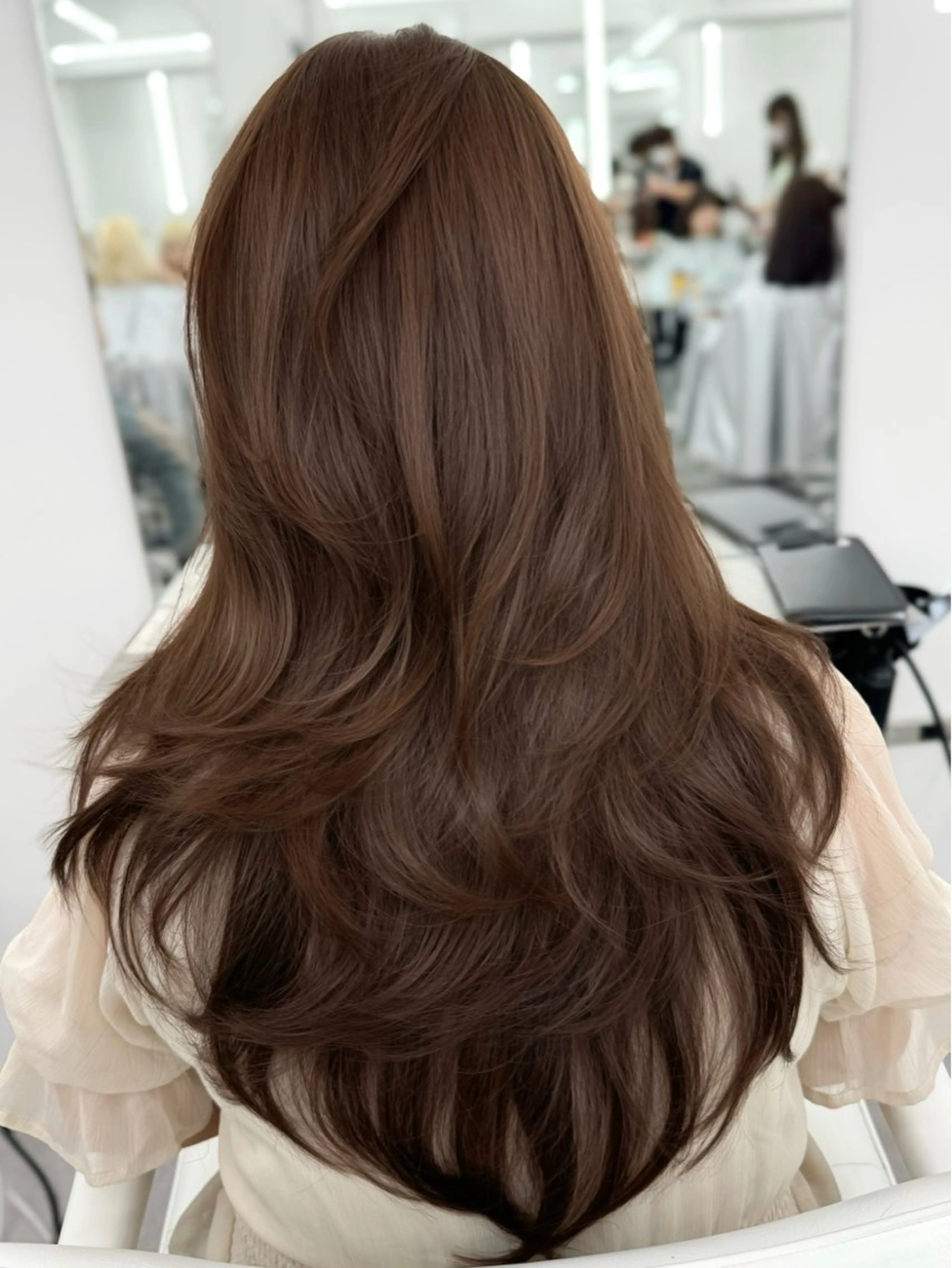 ロング カラー カット ヘアカラー 顔まわりの神様 藤嶋秀幸のヘアスタイル
