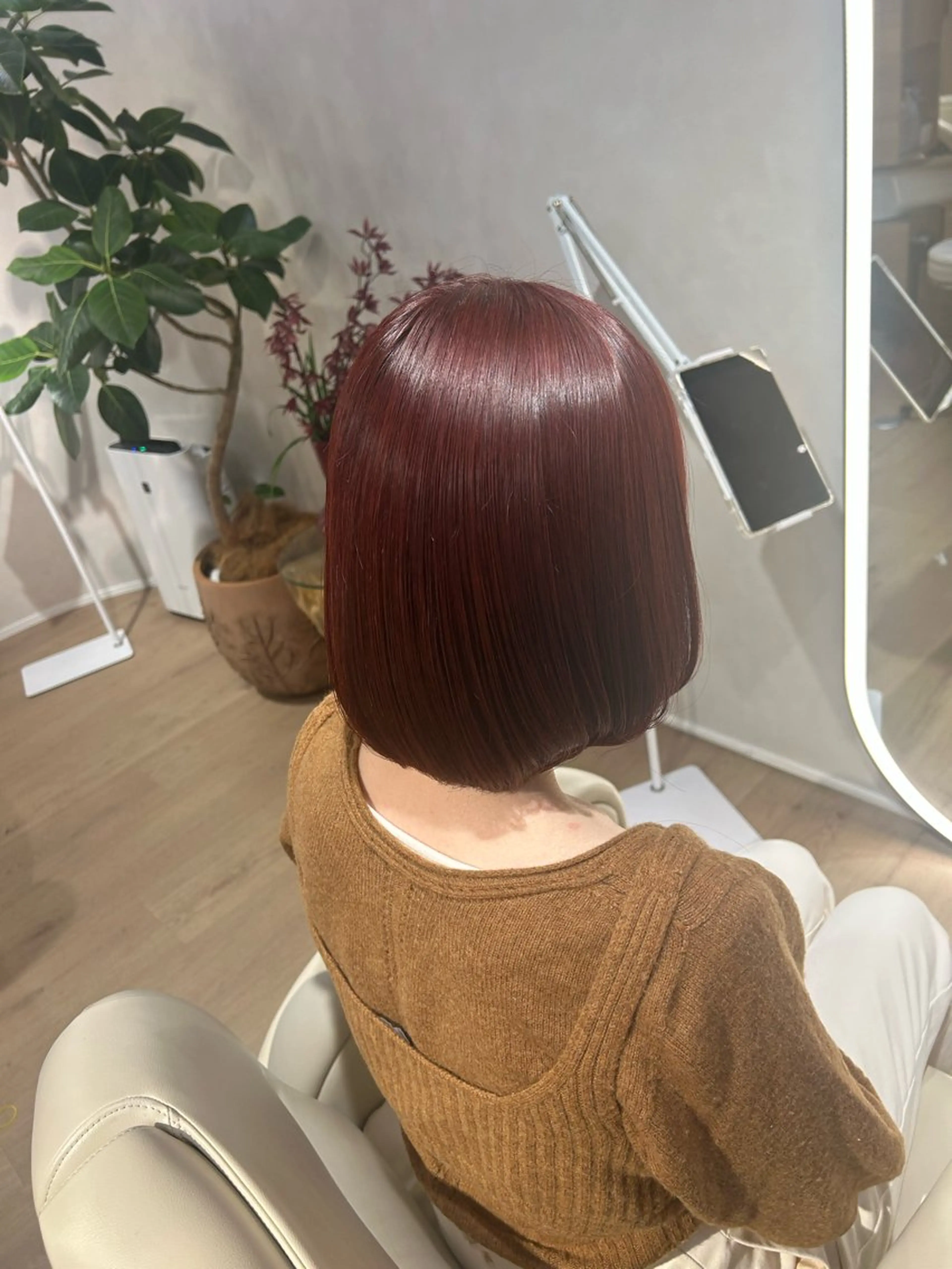 ミディアム カラー レッドカラー ウノプリール茶屋町店所属・Hotaru/梅田 /茶屋町のヘアスタイル