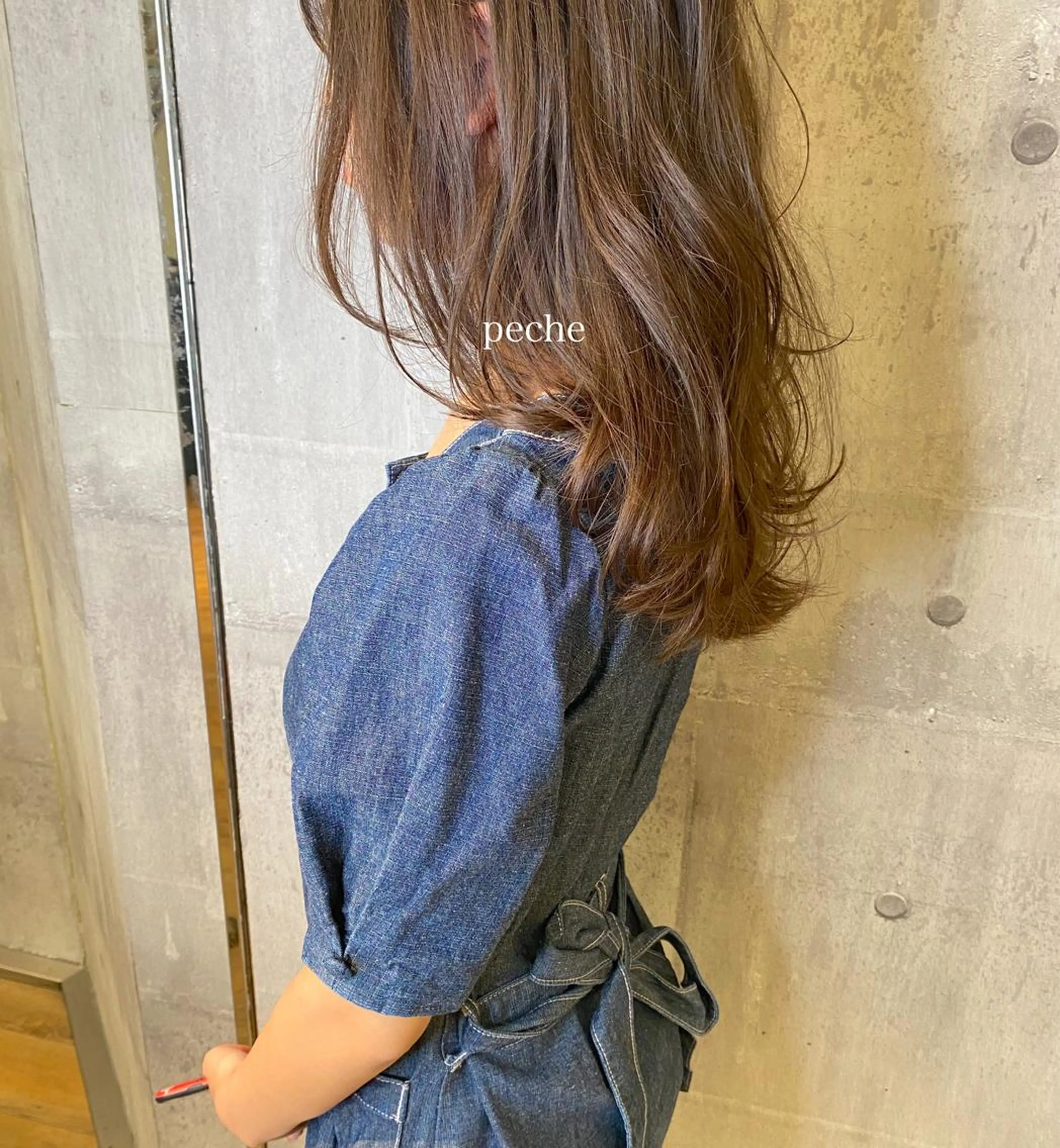 ミディアム カラー ベージュカラー カット ヘアカラー トリートメント 髪質改善ｶﾗｰ ｹｱﾌﾞﾘｰﾁ/ﾀﾑのヘアスタイル