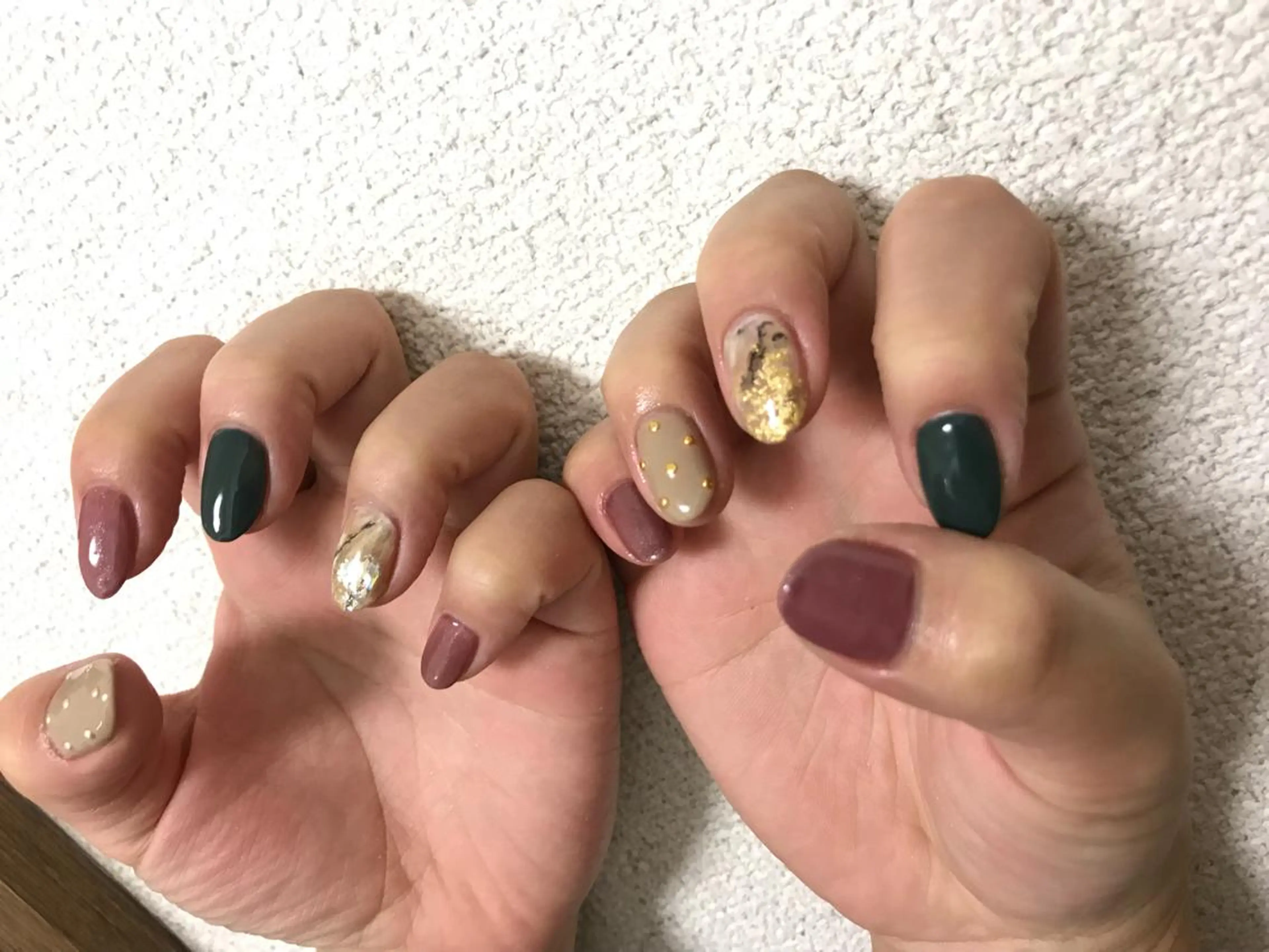 ミディアム ヘアアレンジ ネイル マツエク・マツパ Sunny side nailのネイルデザイン