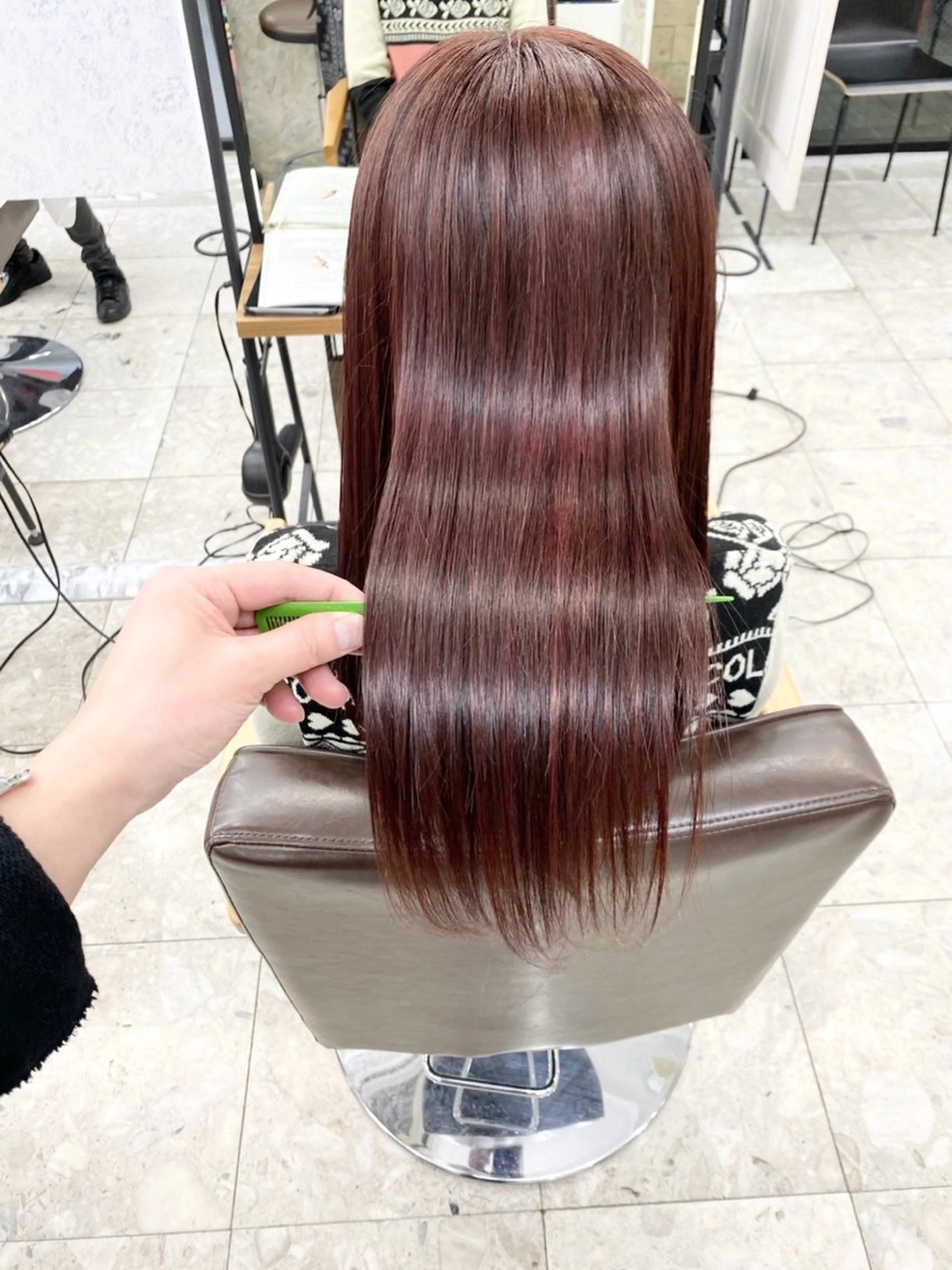 ロング カラー ロング トリートメント 縮毛矯正 特化　須永🐶のヘアスタイル