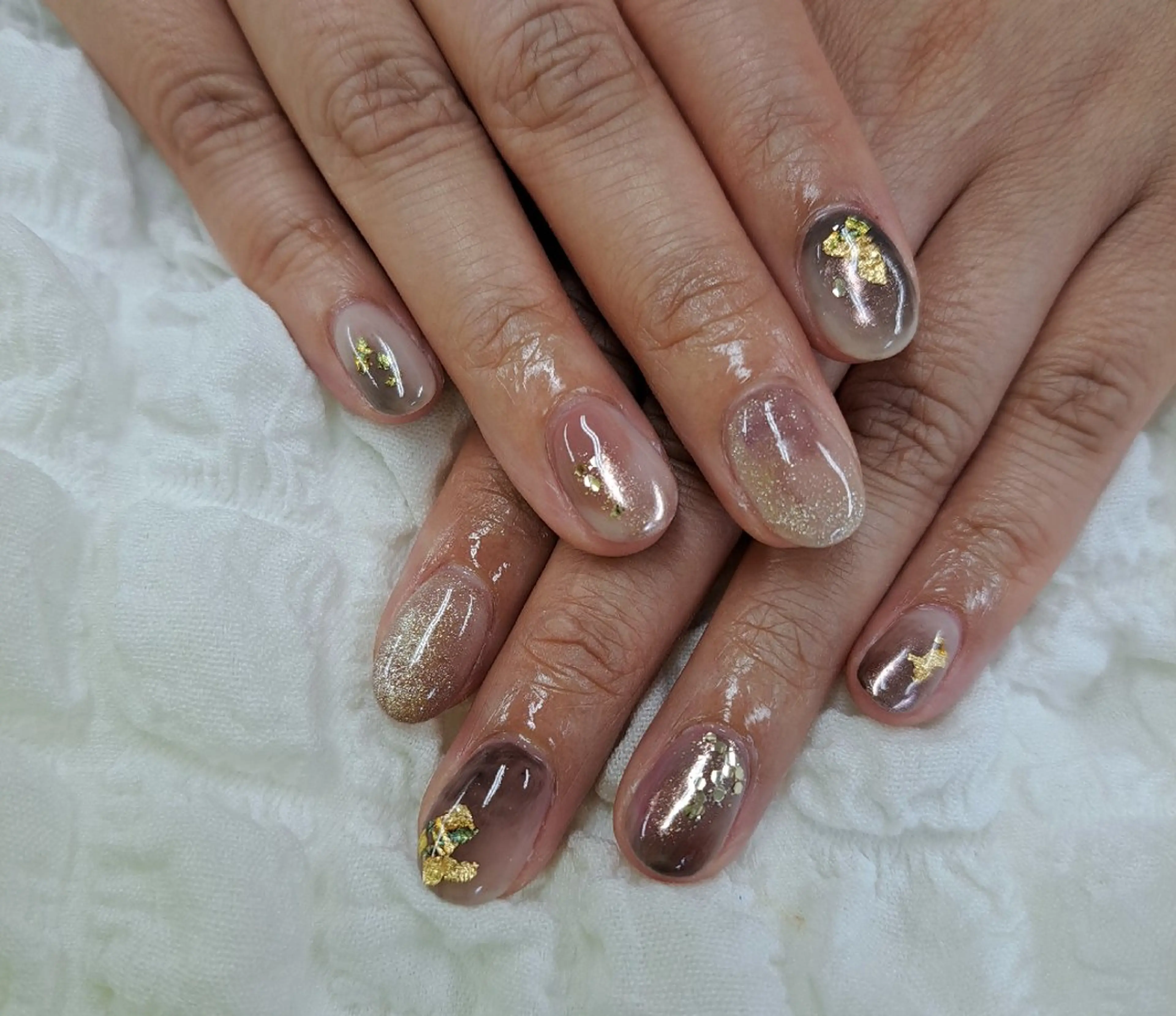 ネイル チークネイル フレンチネイル ジェルネイル ガーリー ハート 河野ちえ (雑誌掲載サロン)のネイルデザイン