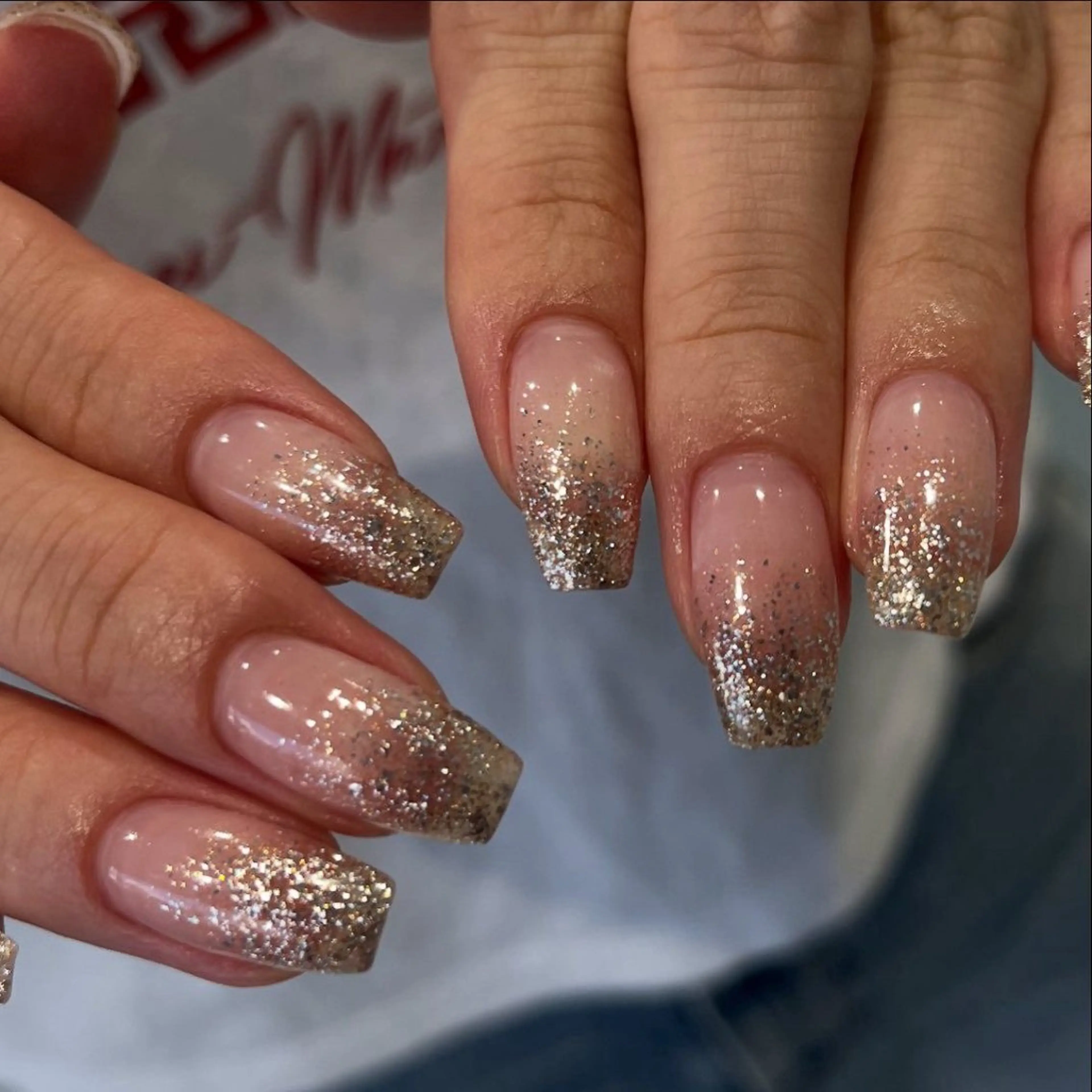 ネイル グラデーション ラメ(グリッター) ラメグラデーション 川島 梨沙のネイルデザイン