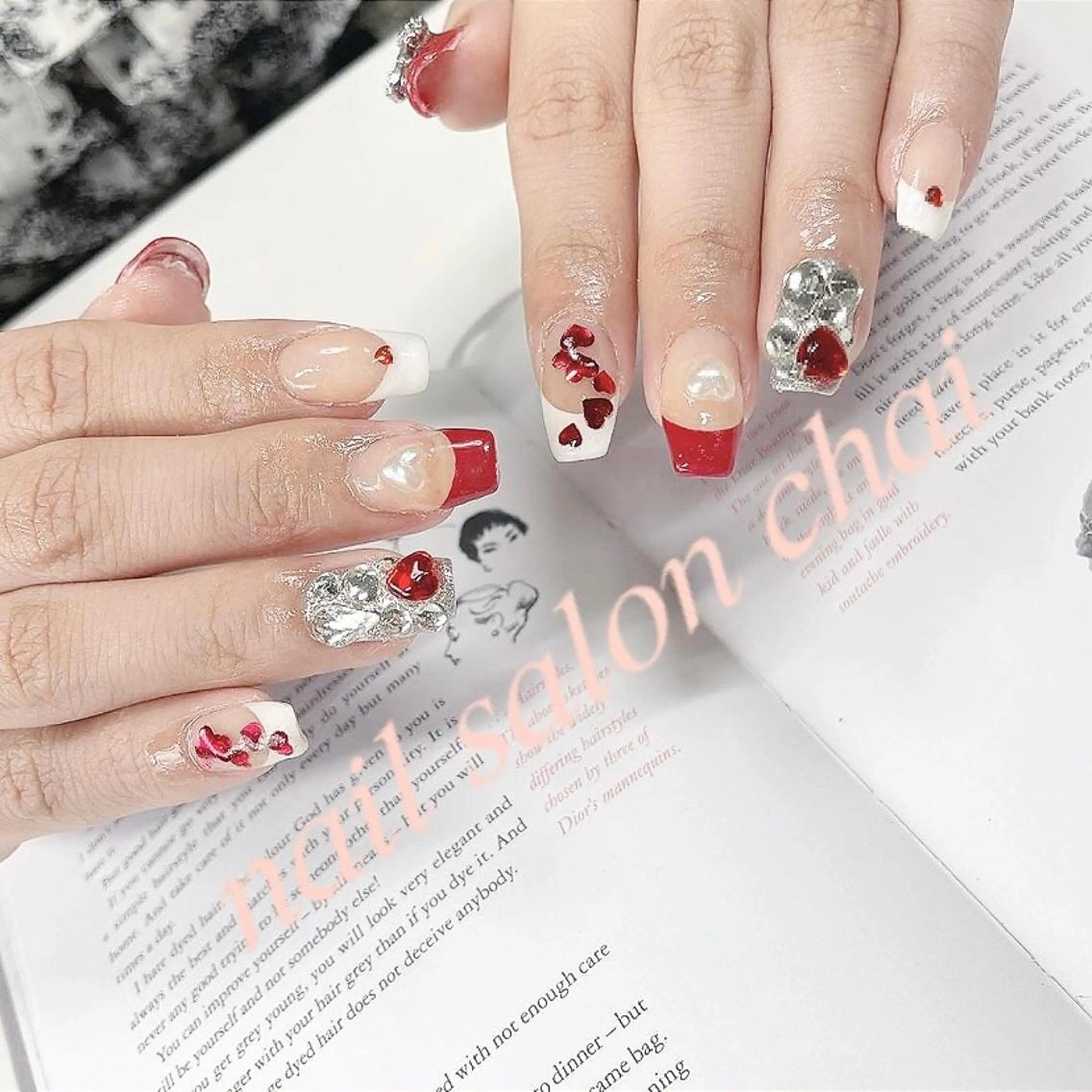 キッズ ネイル バレンタイン nail salon chai 上本町のネイルデザイン