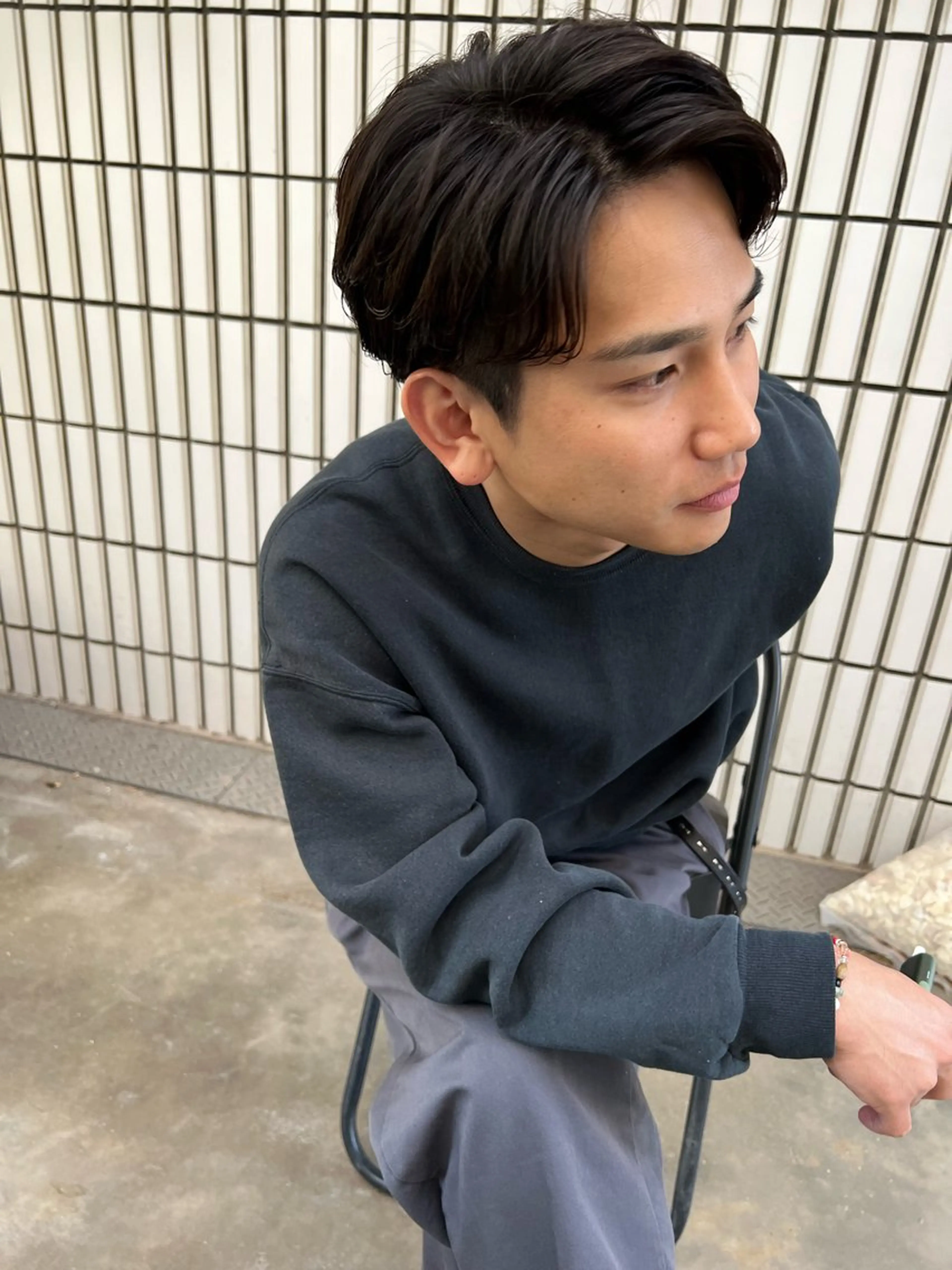 ショート パーマ メンズ メンズパーマ ニュアンスパーマ LOMARLIE JURIAのヘアスタイル