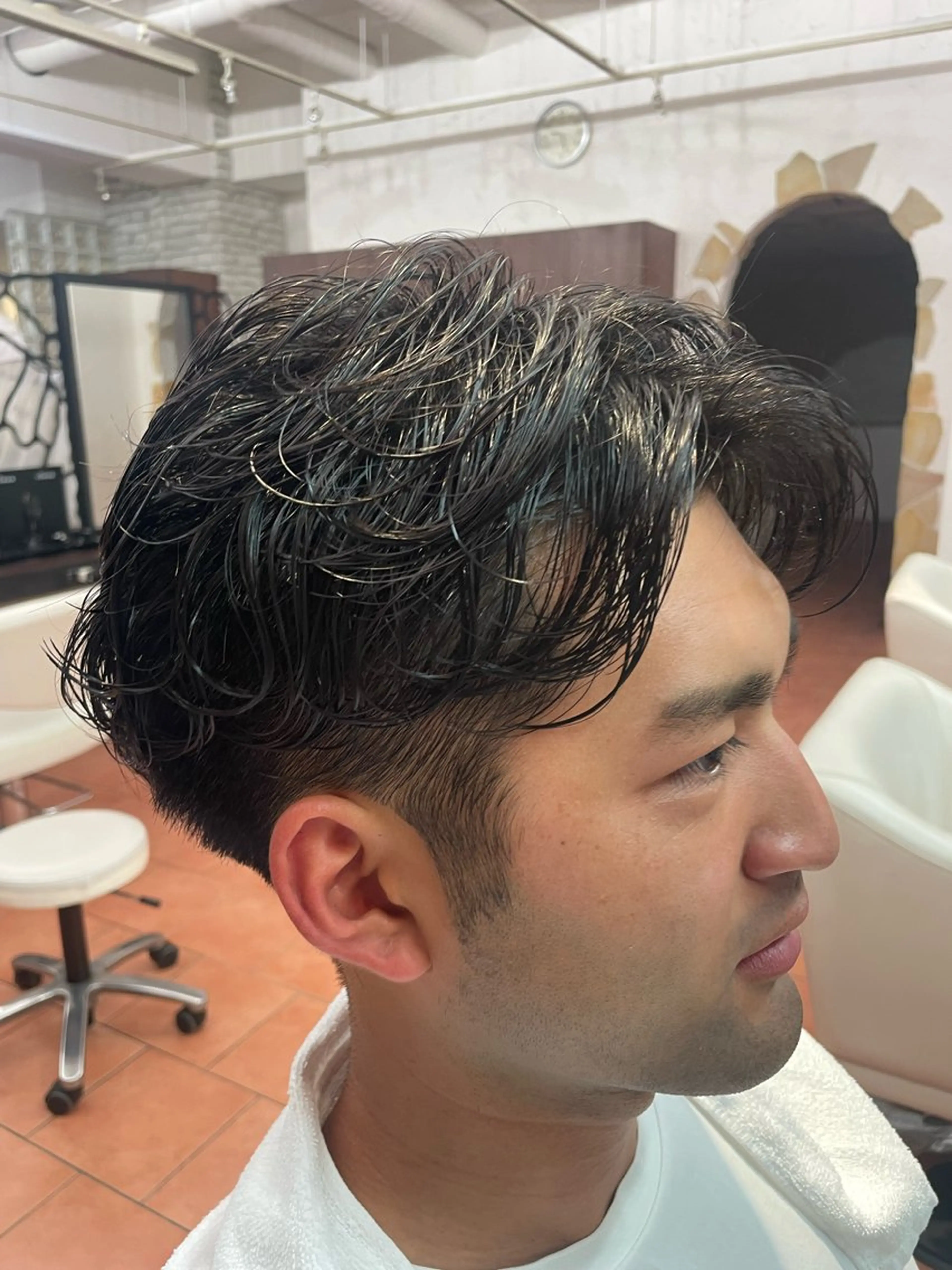 ショート パーマ メンズ メンズパーマ ニュアンスパーマ 三澤 廉のヘアスタイル