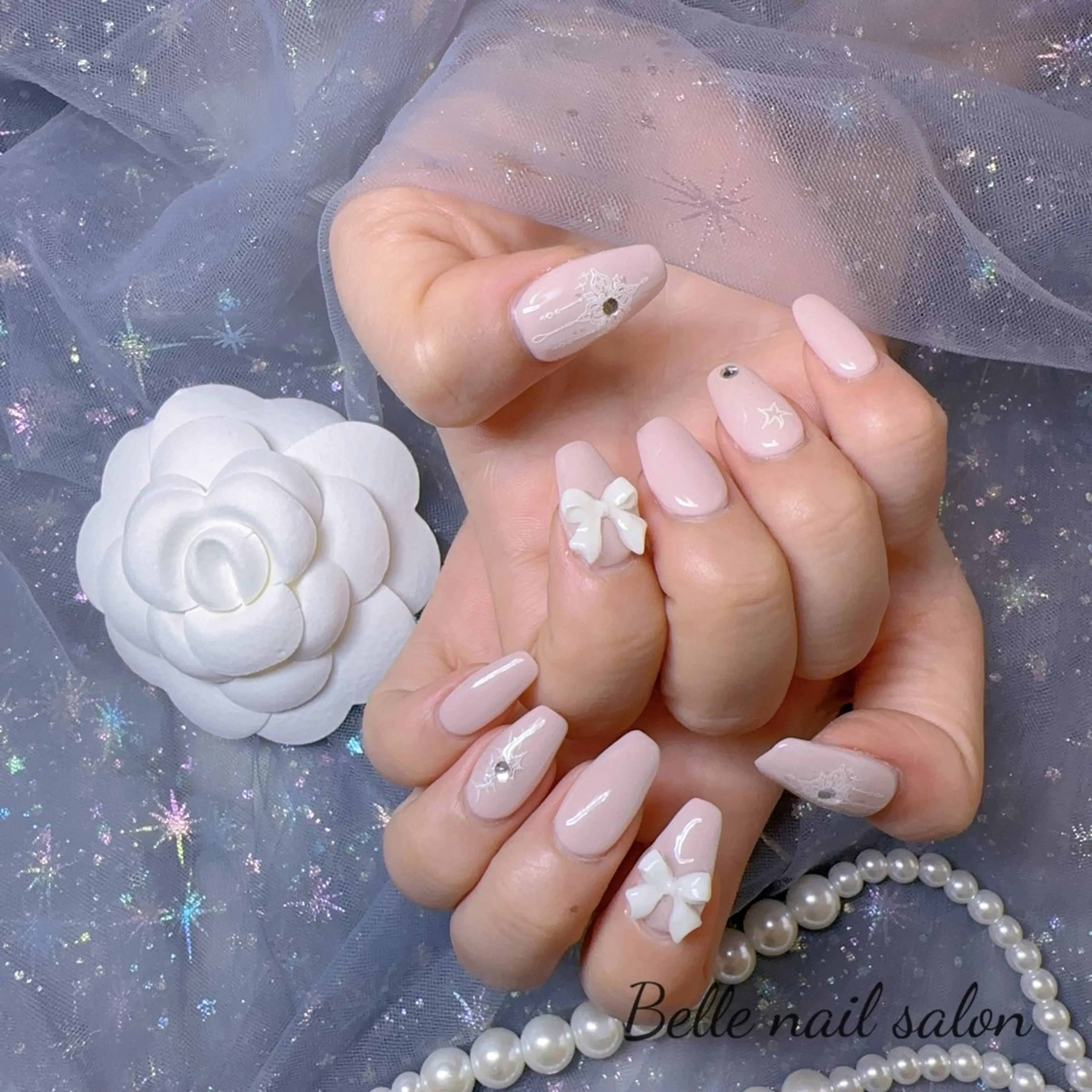 ネイル アートネイル オーロラネイル フットネイル 韓国ネイル ラメ(グリッター) Belle nail salon 新小岩のネイルデザイン