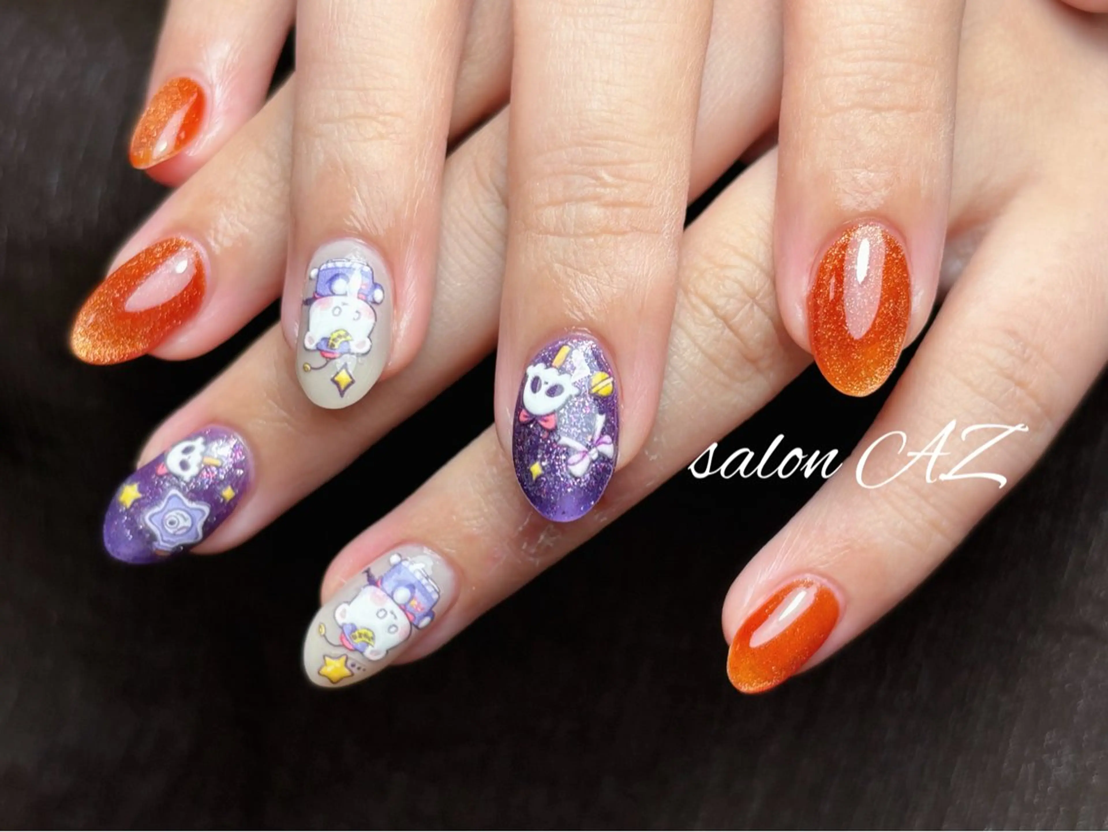 ネイル アートネイル 長さ出し フットネイル フレンチネイル ジェルネイル ハンドネイル salonAZ トップネイリストのネイルデザイン