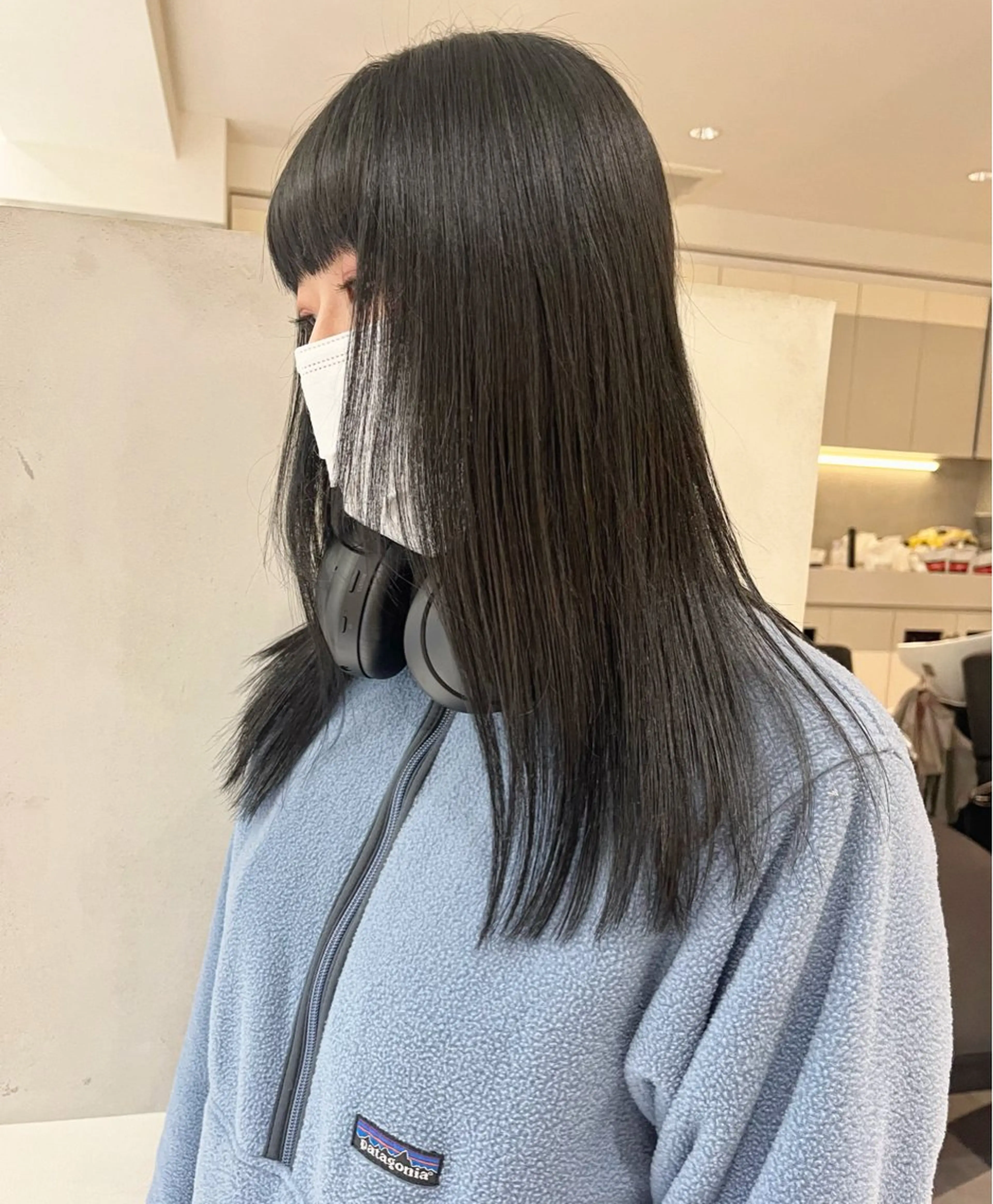 セミロング セミロングパーマ 縮毛矯正 トリートメント ヘアセット ショートカット/ ハイトーン🪼風香のヘアスタイル