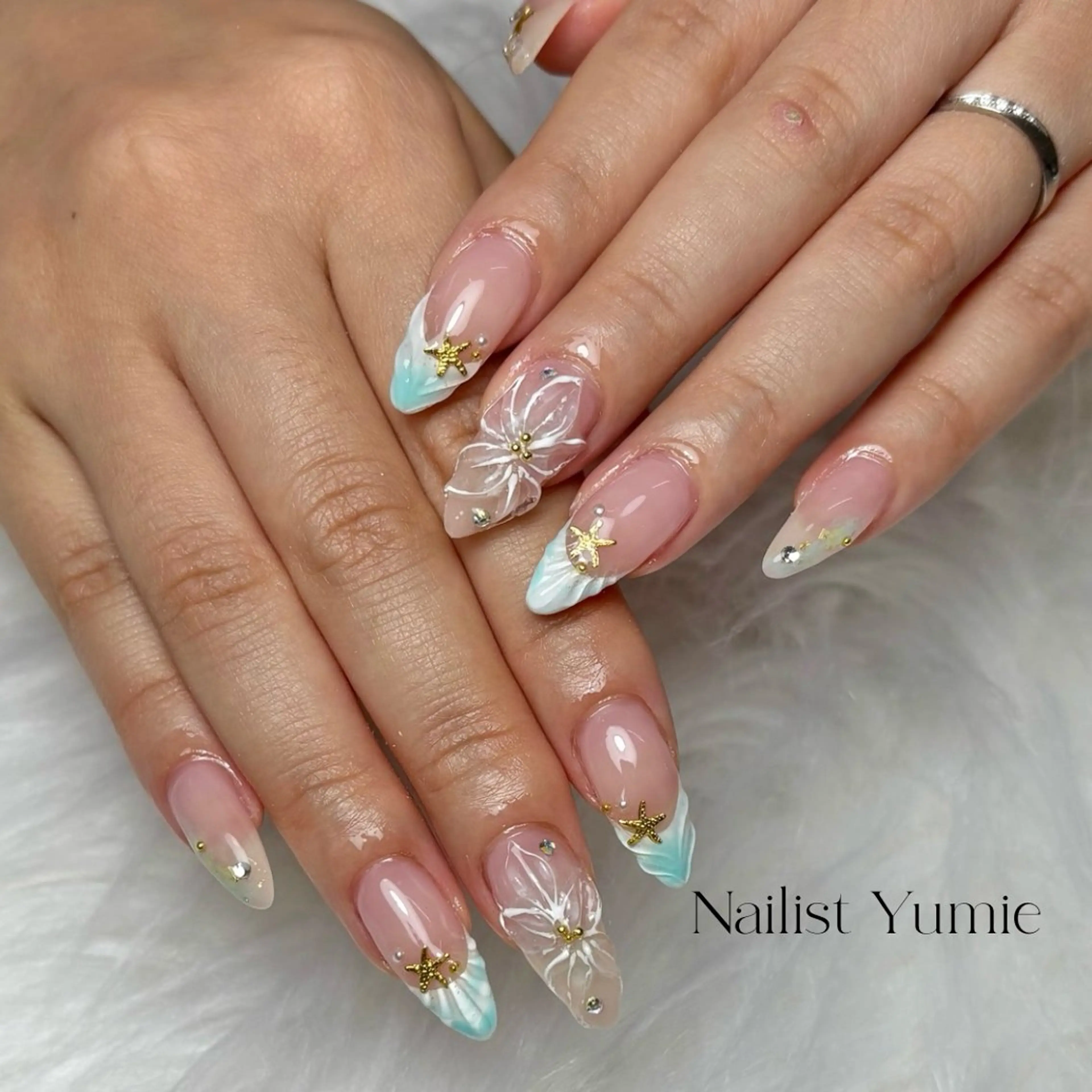 ネイル ハンドネイル Setsalon Churaku Nailist Yumie所属・【沖縄市安慶田】 🤍Yumieのネイルデザイン