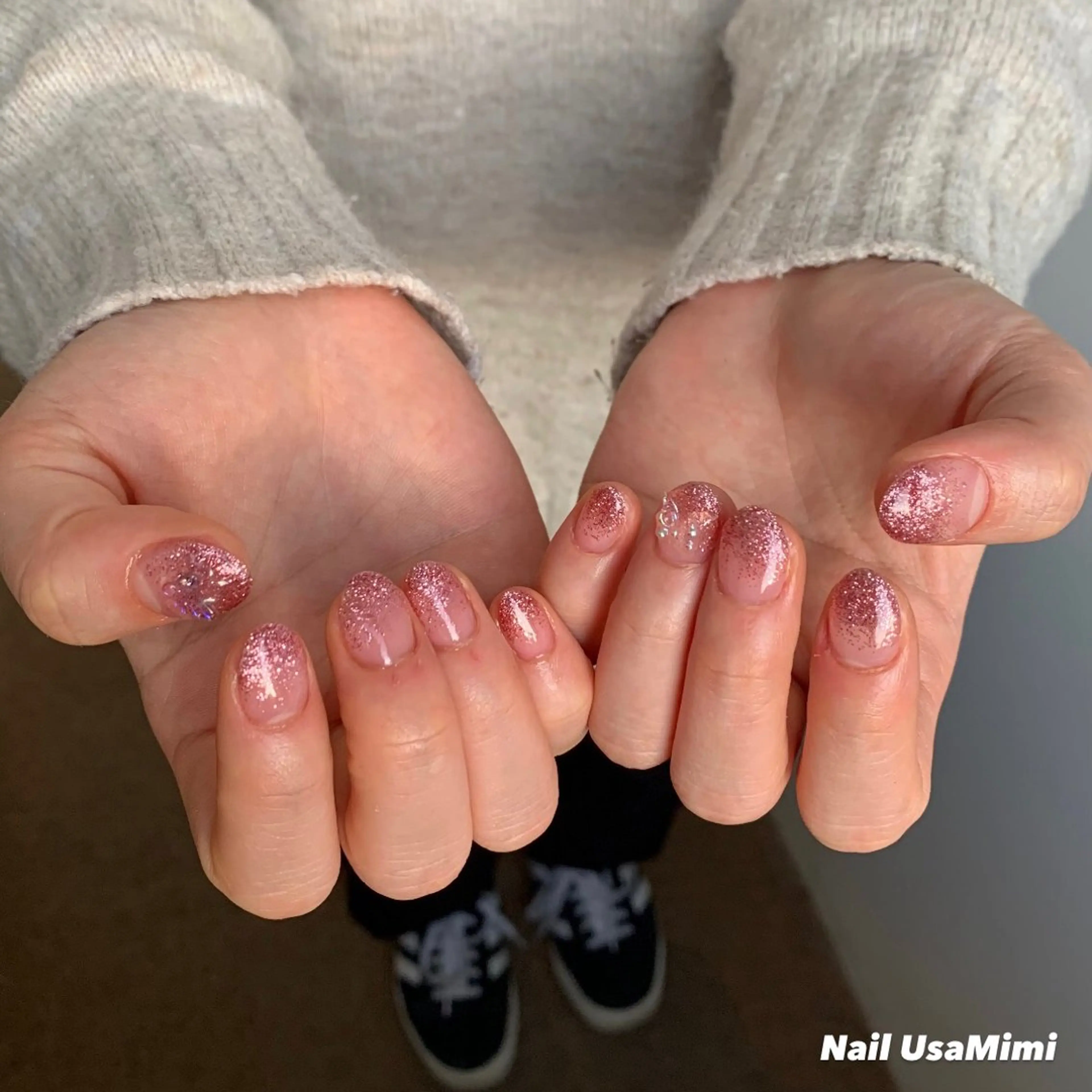 ネイル ジェルネイル マグネットネイル 持ち込み ワンカラーネイル パラジェル 本町ネイルNail UsaMimiのネイルデザイン
