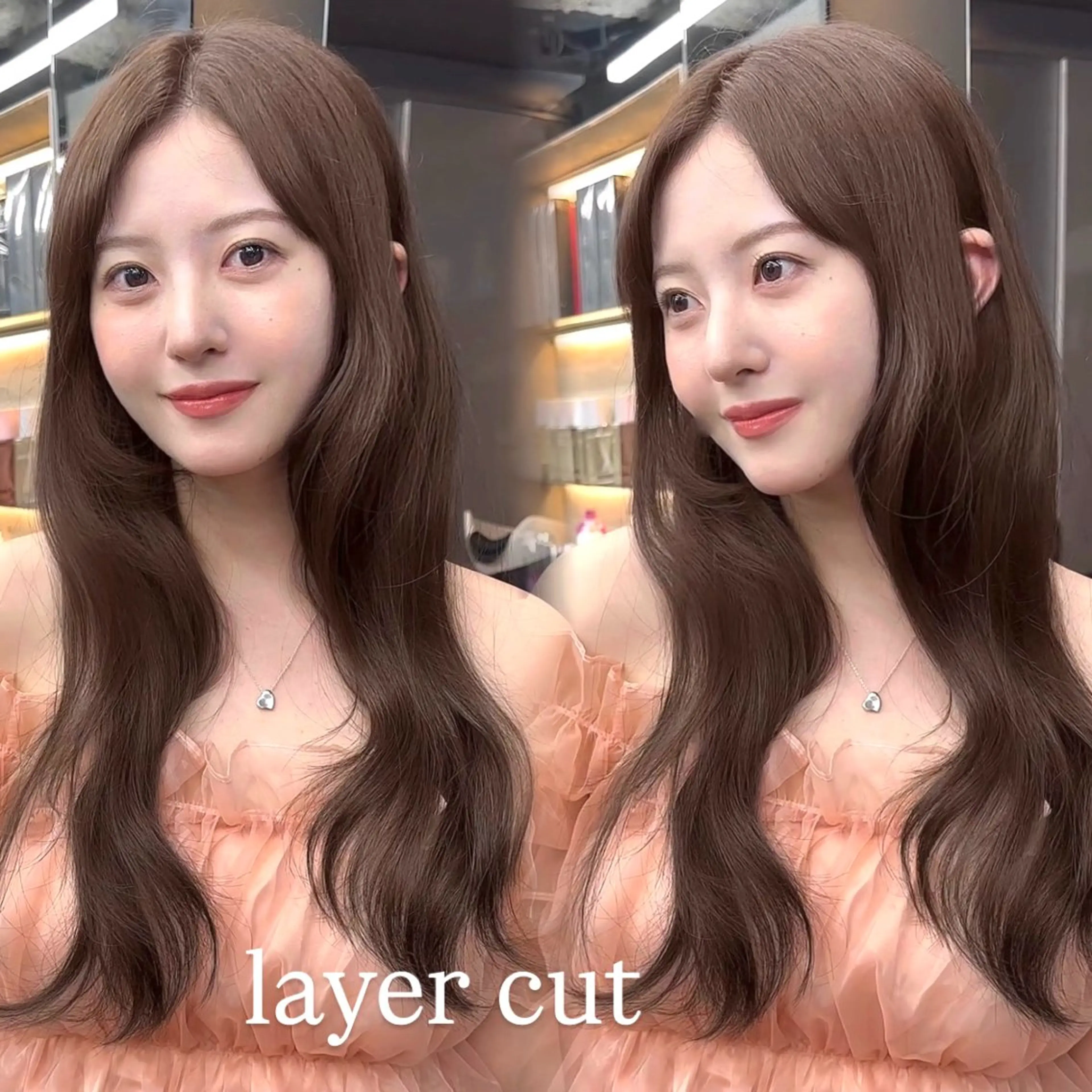 ミディアム カット ヘアカラー トリートメント 韓国風/ワンホンヘア 髪質改善/MaCoのヘアスタイル