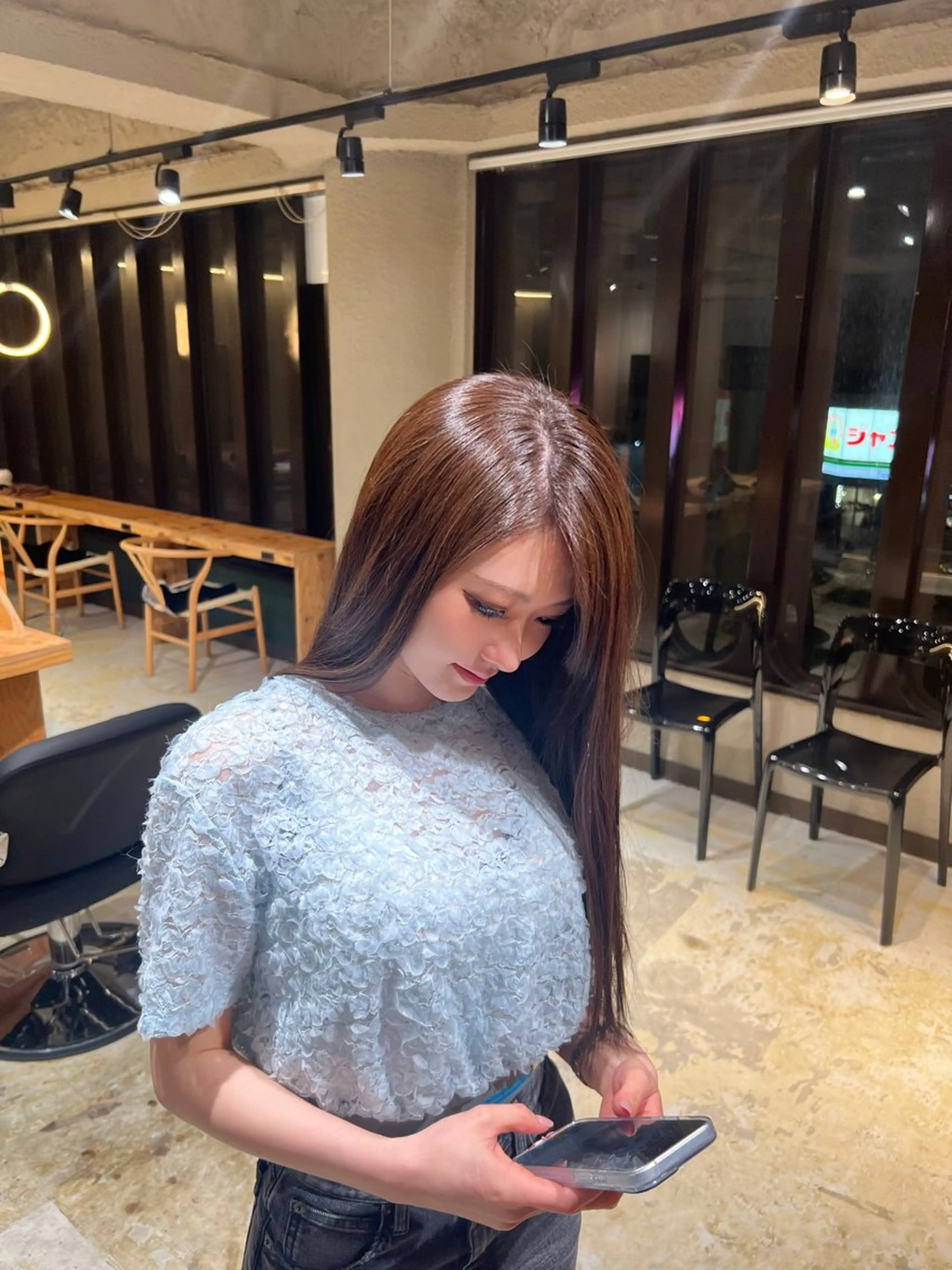 ロング カラー 💖難波レイヤー カット💖ツバサのヘアスタイル
