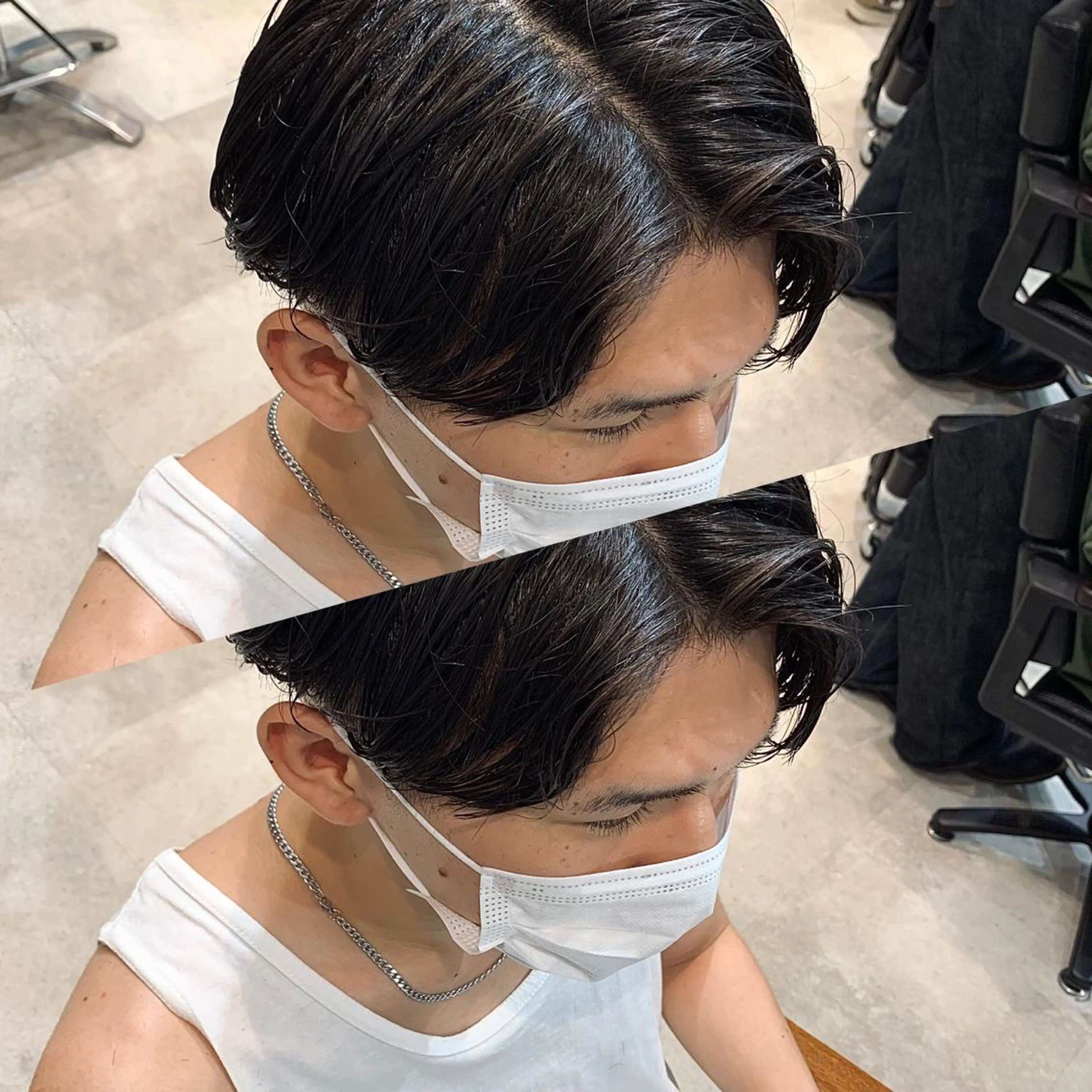 ショート パーマ メンズ メンズパーマ ニュアンスパーマ AI TOKYO  横浜店所属・メンズ支持数No.1 👑リュウ👑のヘアスタイル