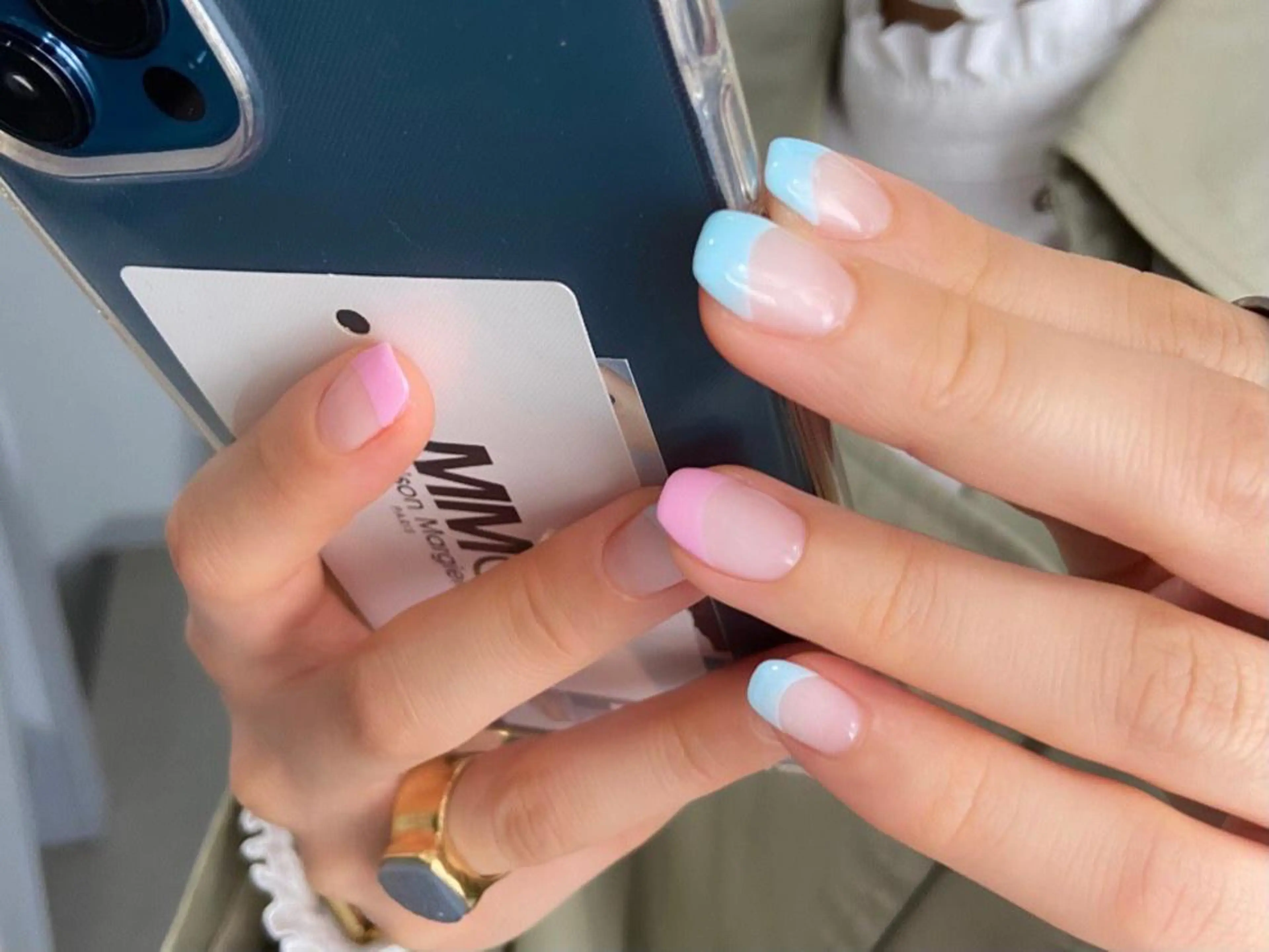 【Jr.ネイリスト】パラジェルオフなしフレンチ¥4,000の写真