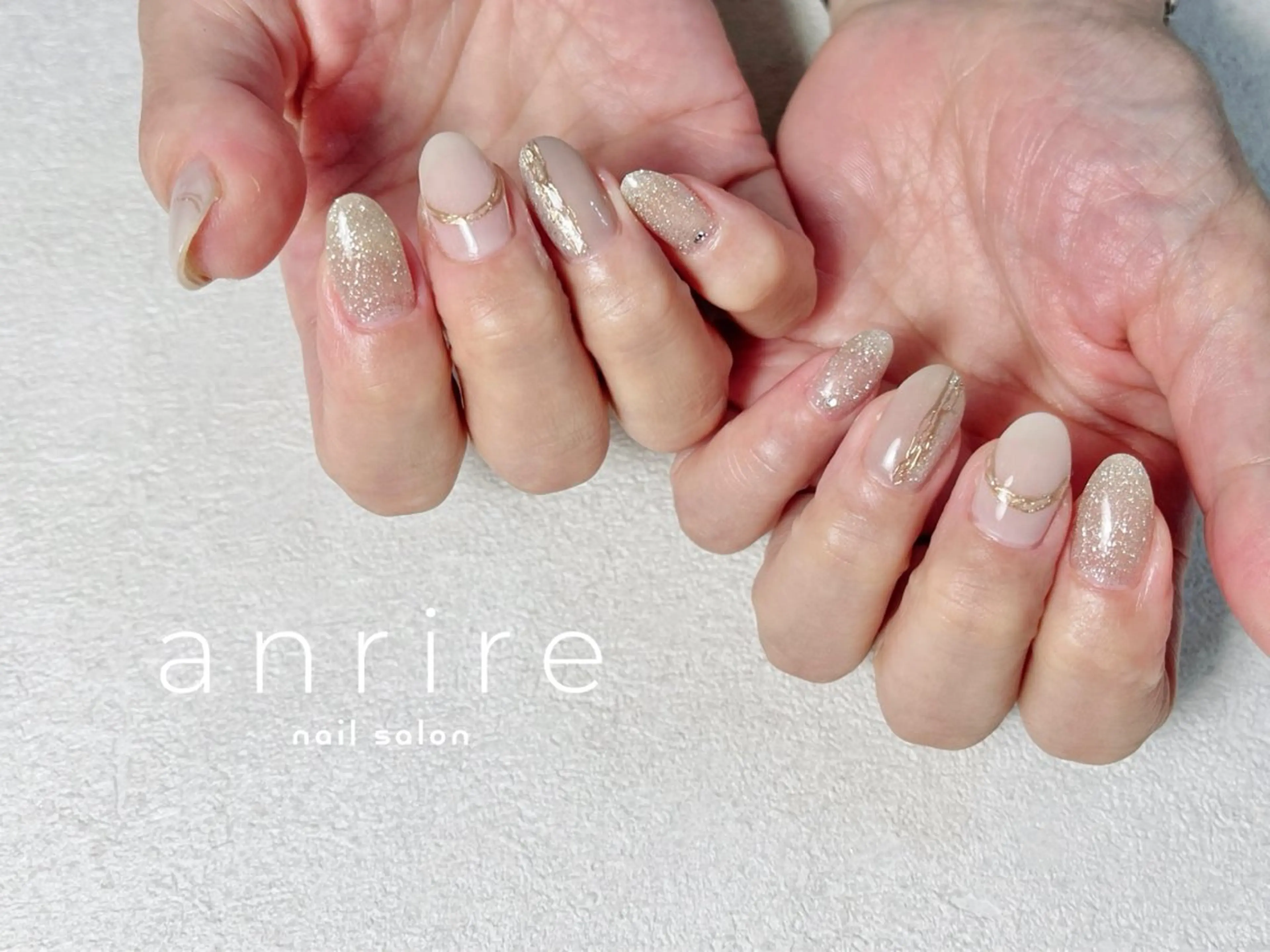 ネイル フラッシュネイル ジェルネイル キラキラネイル ミラーネイル パラジェル ハンドネイル nail salon anrire〜アンリール〜所属・nailsalon anrireのネイルデザイン