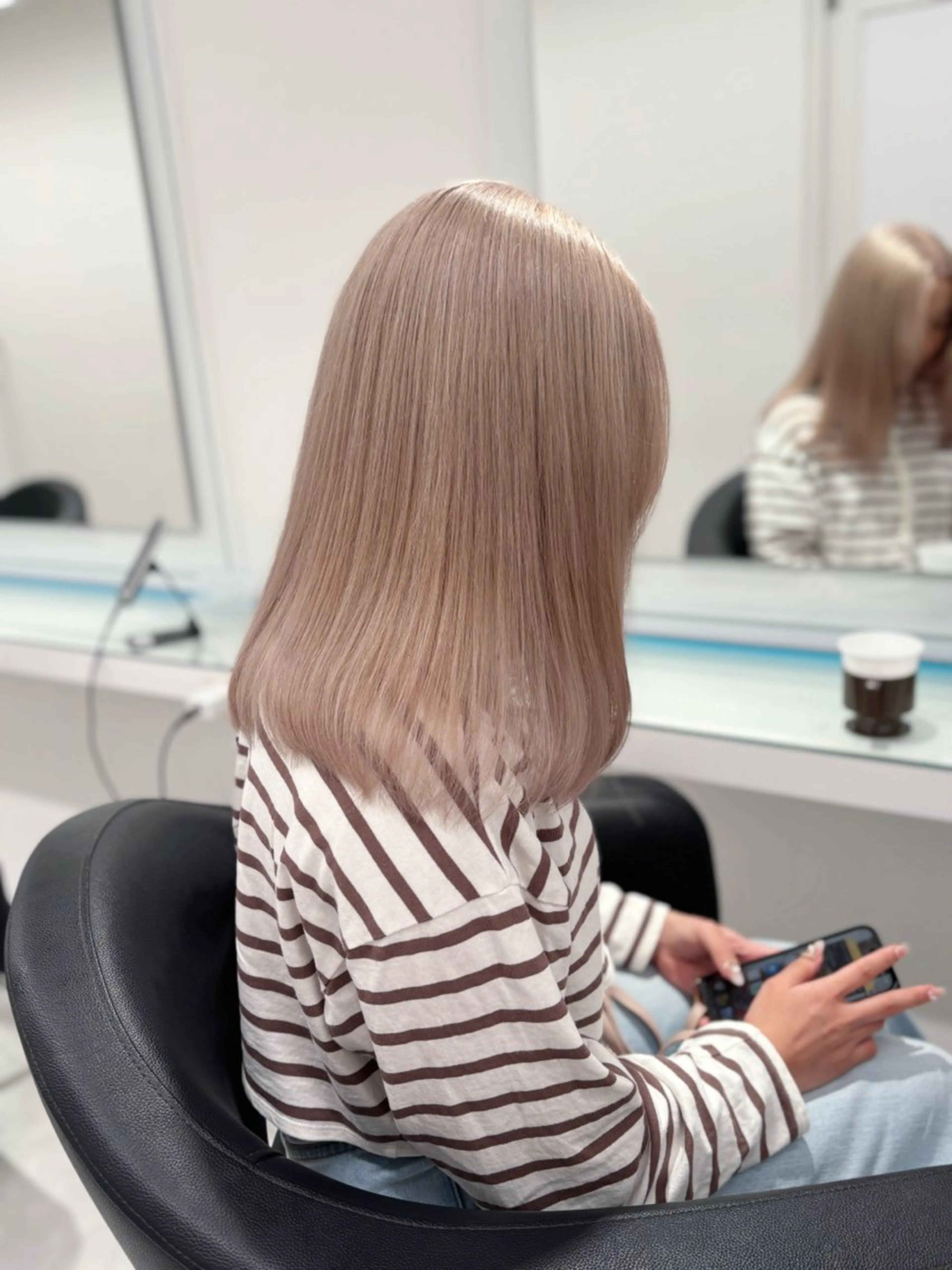 ロング カラー ヘアカラー トリートメント 💖ミルクティー💖 あかり💖のヘアスタイル