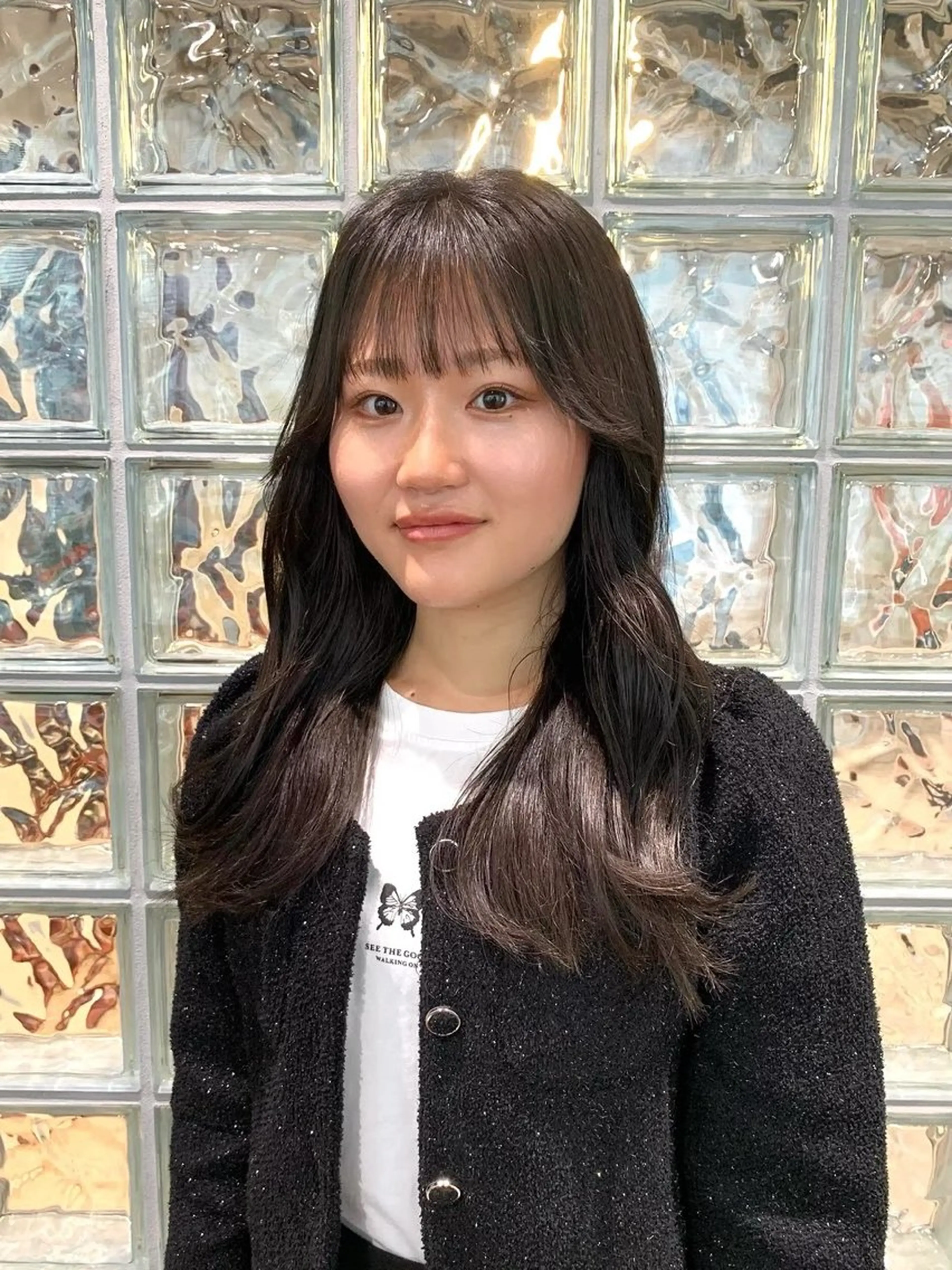 セミロング アッシュ レイヤーカット カット ヘアカラー トリートメント nol所属・nol栄 AYURIのヘアスタイル