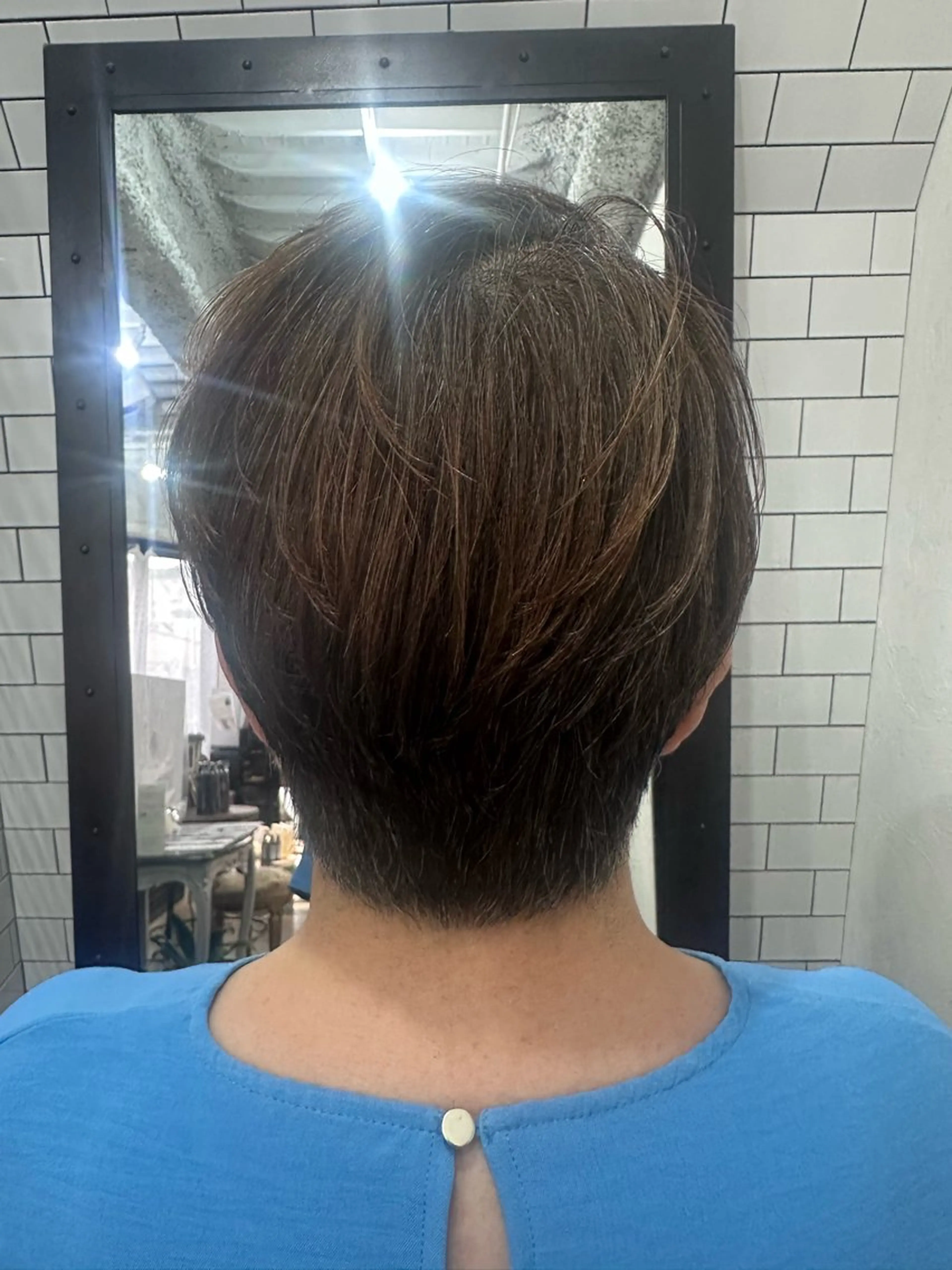 ショート カット 縮毛矯正 トリートメント 妙見 知洋のヘアスタイル