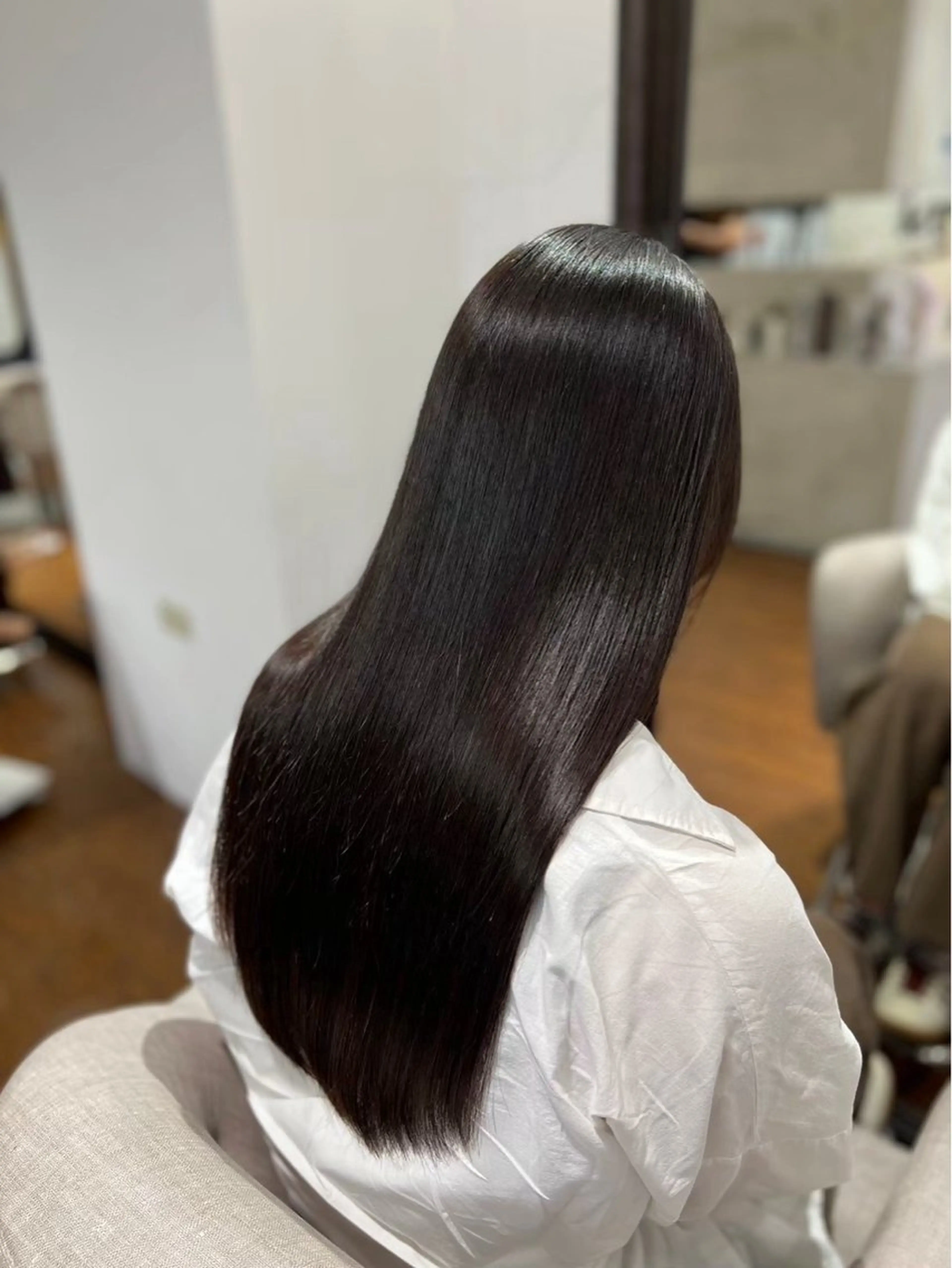 ロング 縮毛矯正 上川 柚綺のヘアスタイル