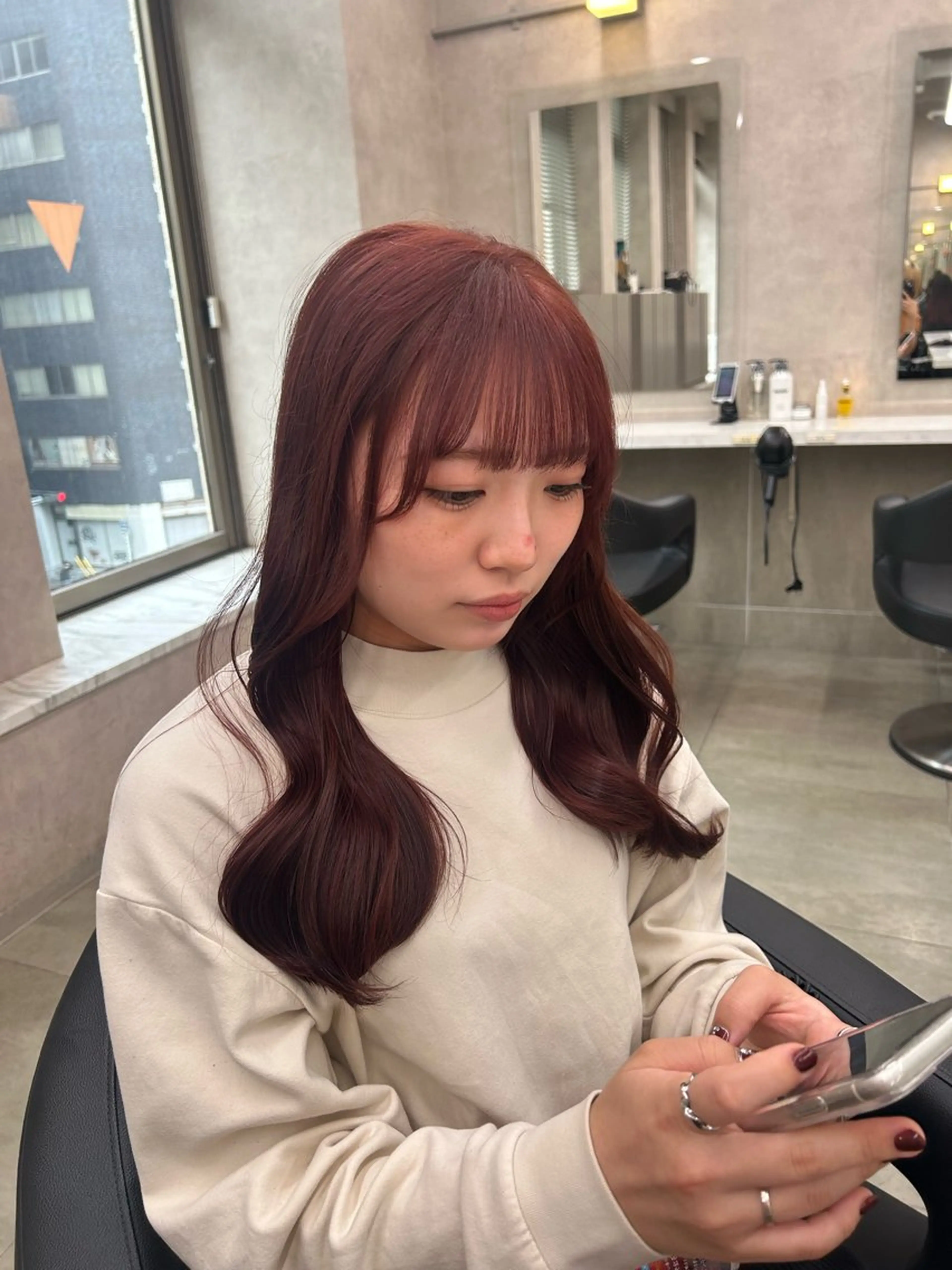 カラー beige🤎ダブル カラー/レイヤー🧸のヘアスタイル