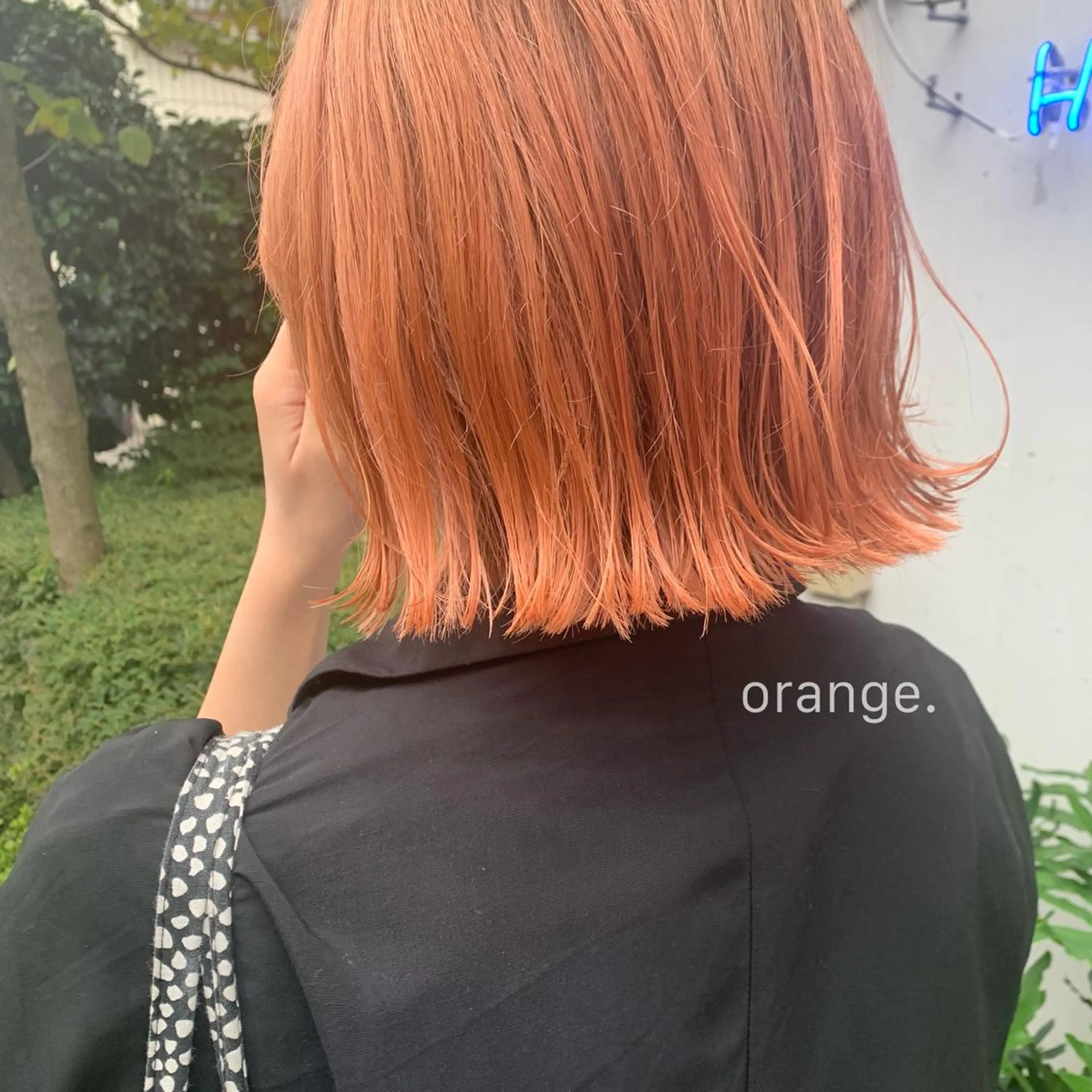 ミディアム カラー カット ヘアカラー トリートメント RINA🧤 デザインとボブのヘアスタイル