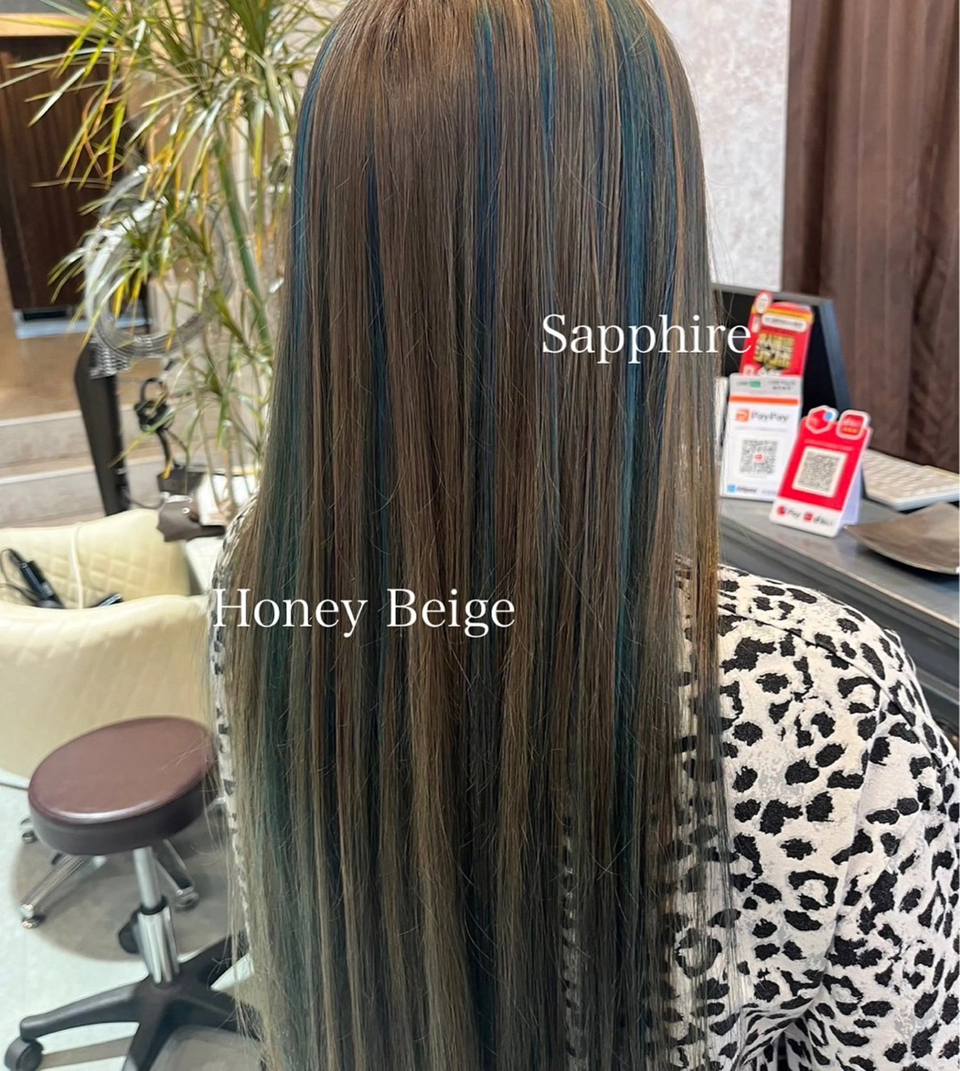 ロング カラー ブリーチ ブルーカラー ダブルカラー グラデーションカラー ハイライトカラー 💈Blanco💈 カラー&ケア🌈のヘアスタイル