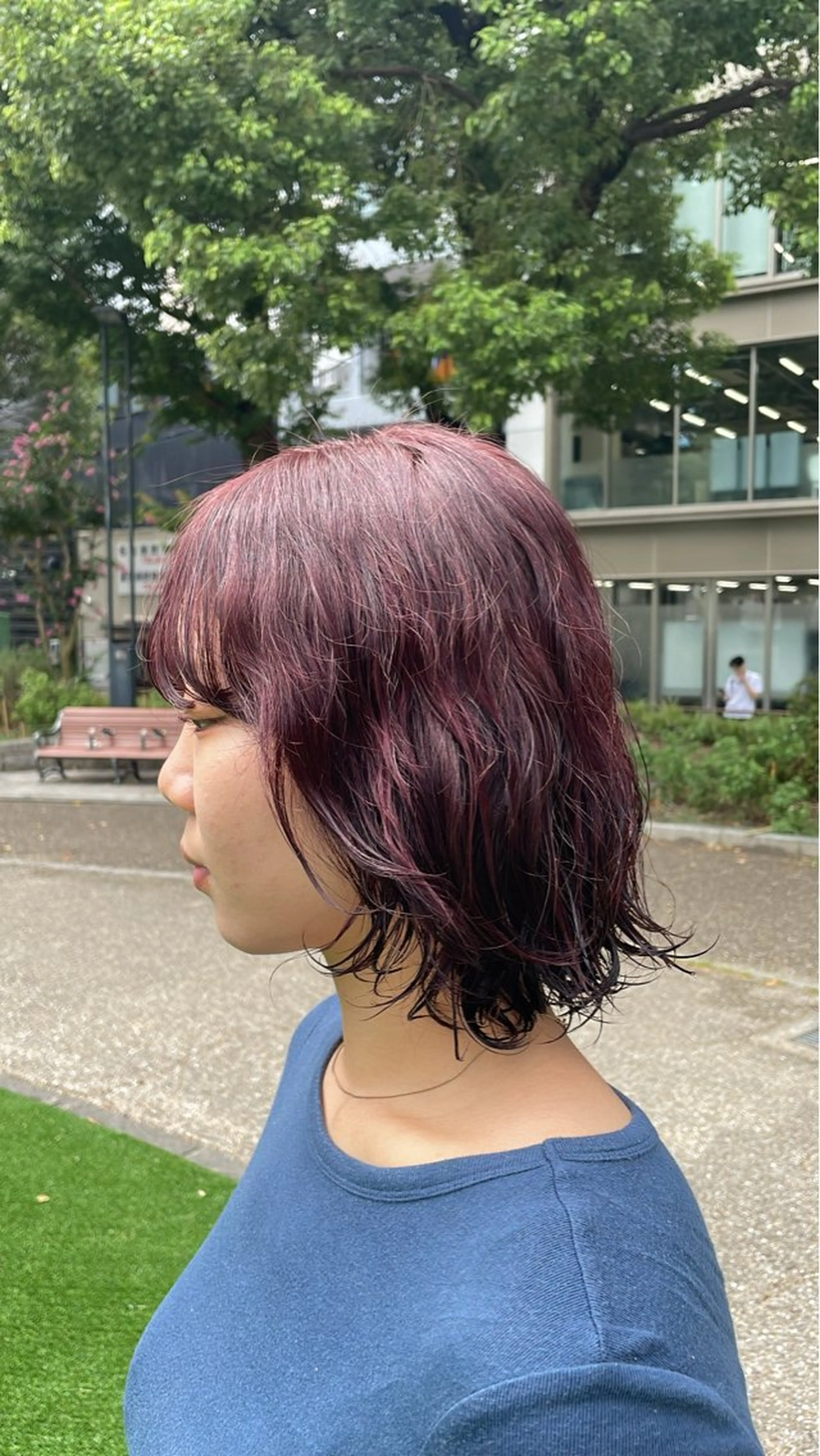 ショート カラー パーマ レッドカラー ヘアカラー トリートメント ブリーチ/髪質改善/ 透明感カラー/暖色のヘアスタイル