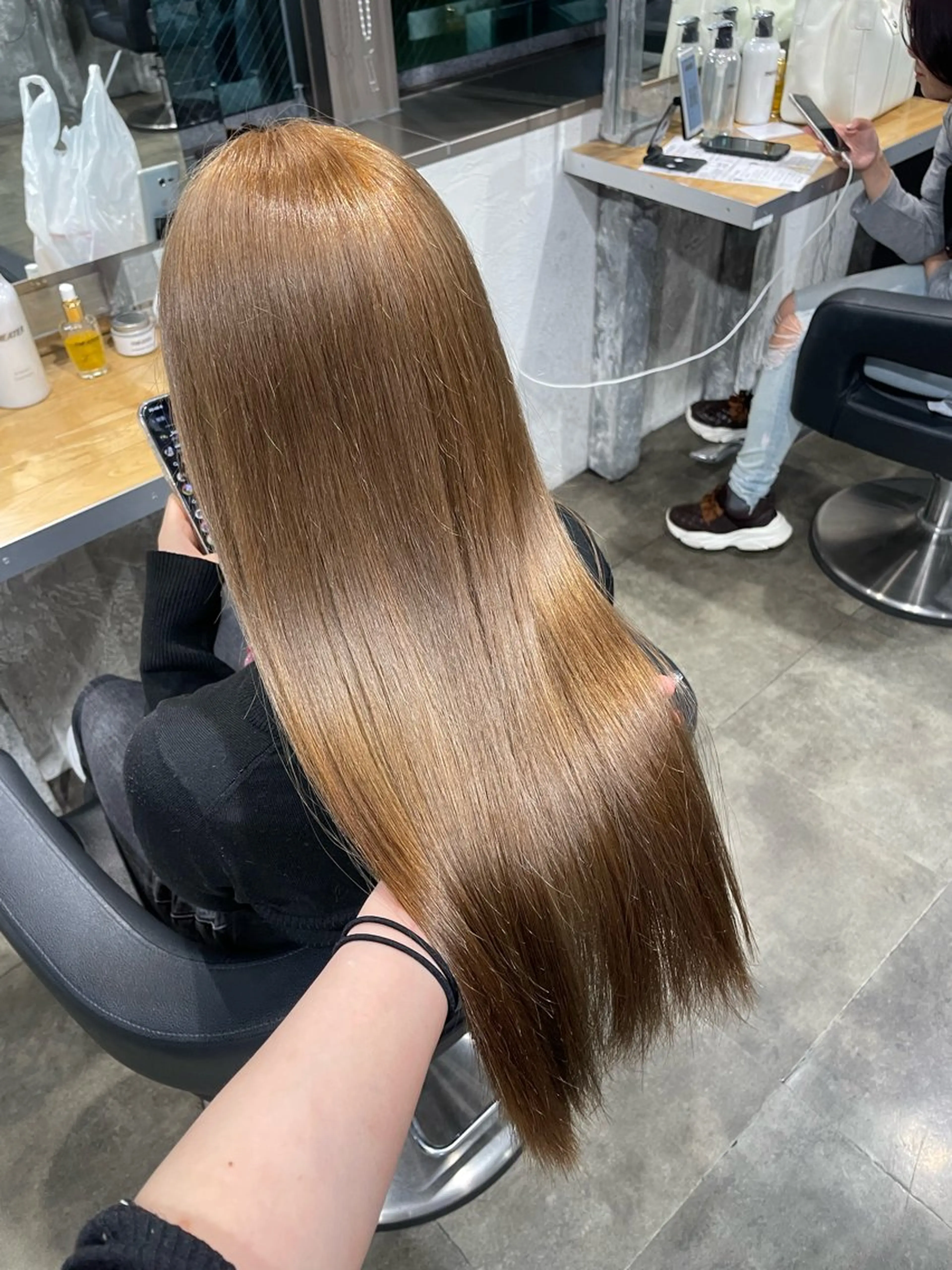 カラー ヘアカラー ヘッドスパ 🤍韓国ヘア🤍透明 感ベージュ/まりんのヘアスタイル