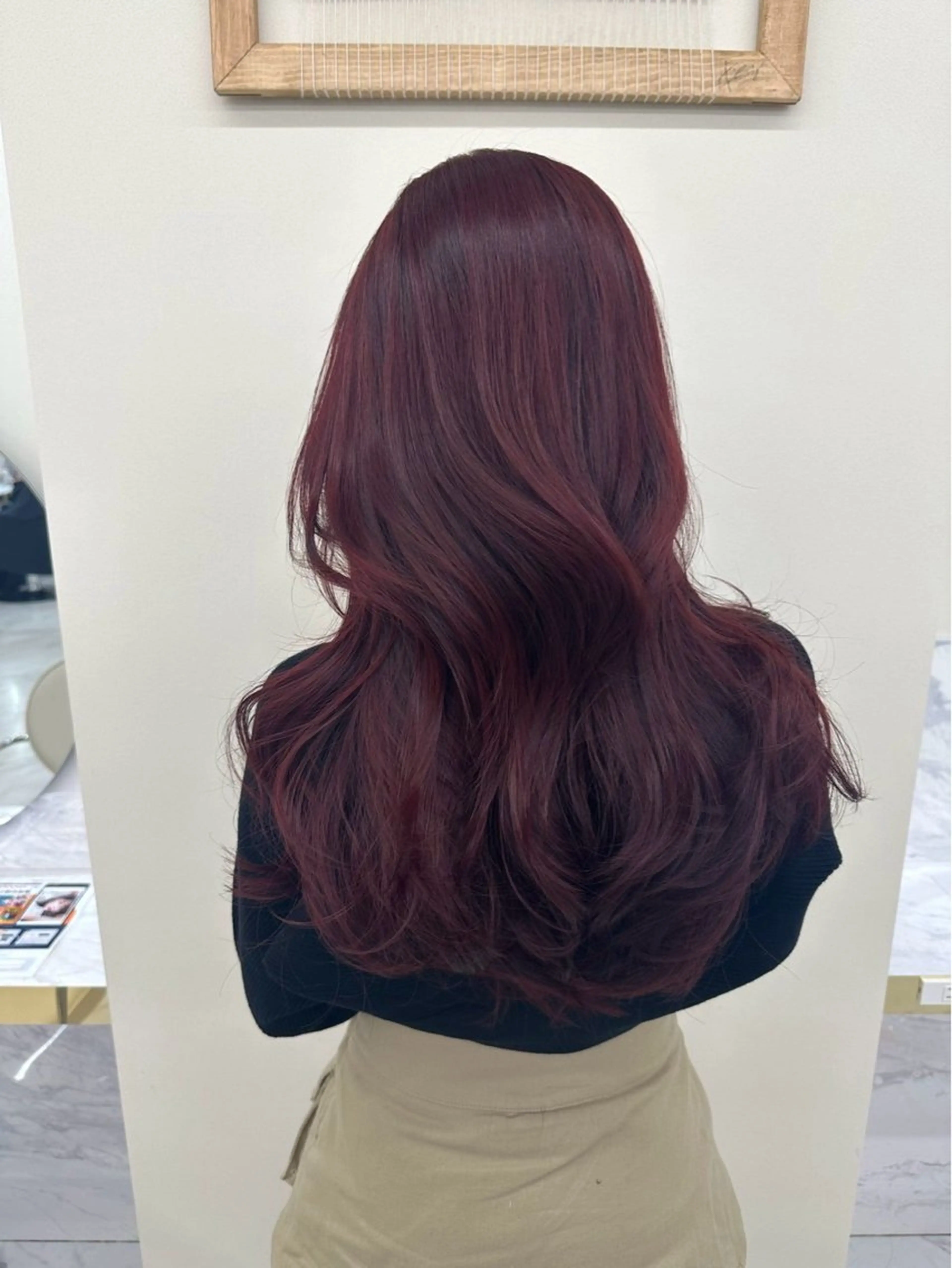セミロング カラー ボルドーカラー 髪質改善 ヘアカラー 髪質改善🫧 カラー特化/Hinaのヘアスタイル