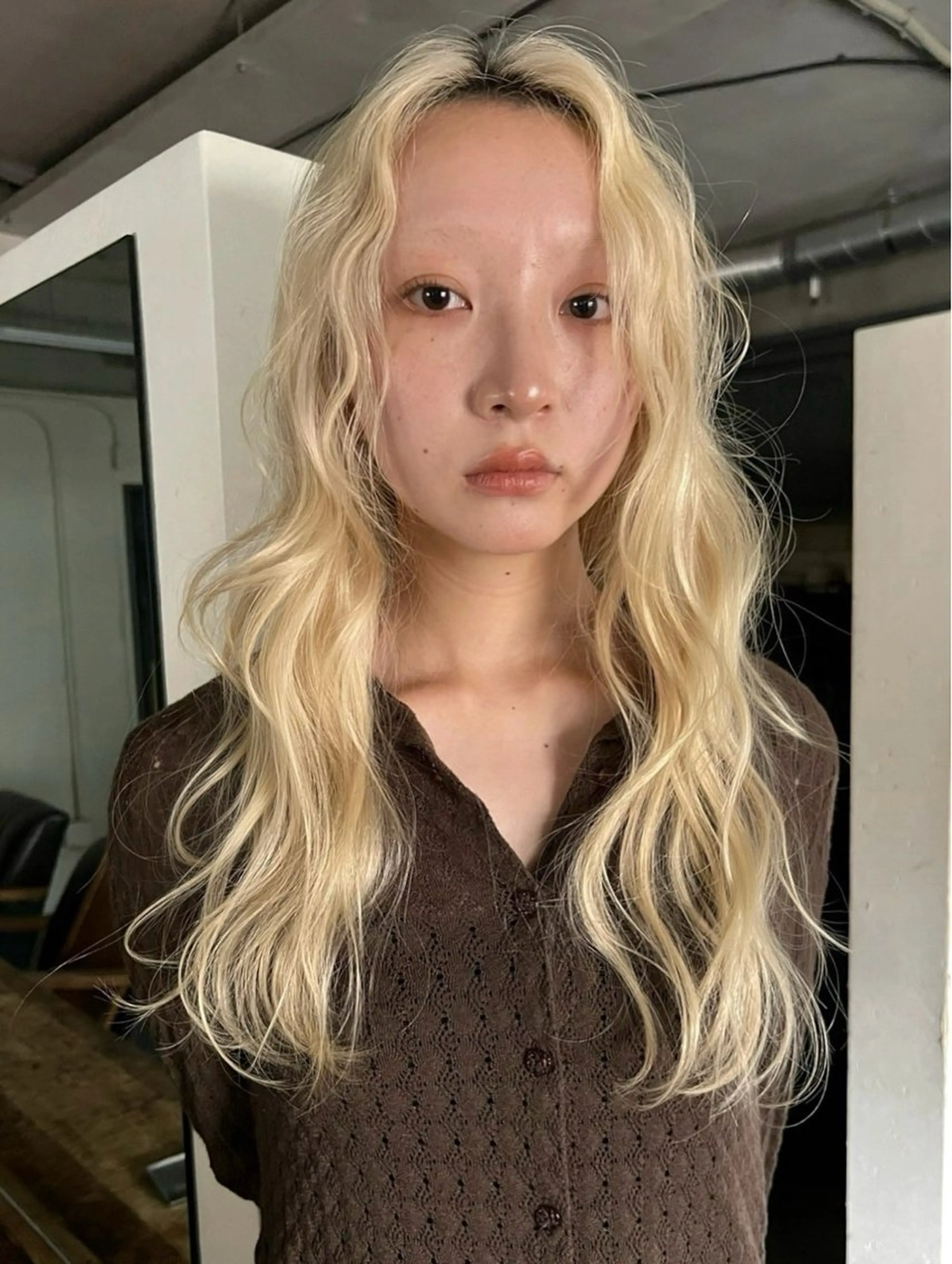 ロング カット ヘアカラー 東のりか/ハイトーン ブリーチカラー/ボブのヘアスタイル