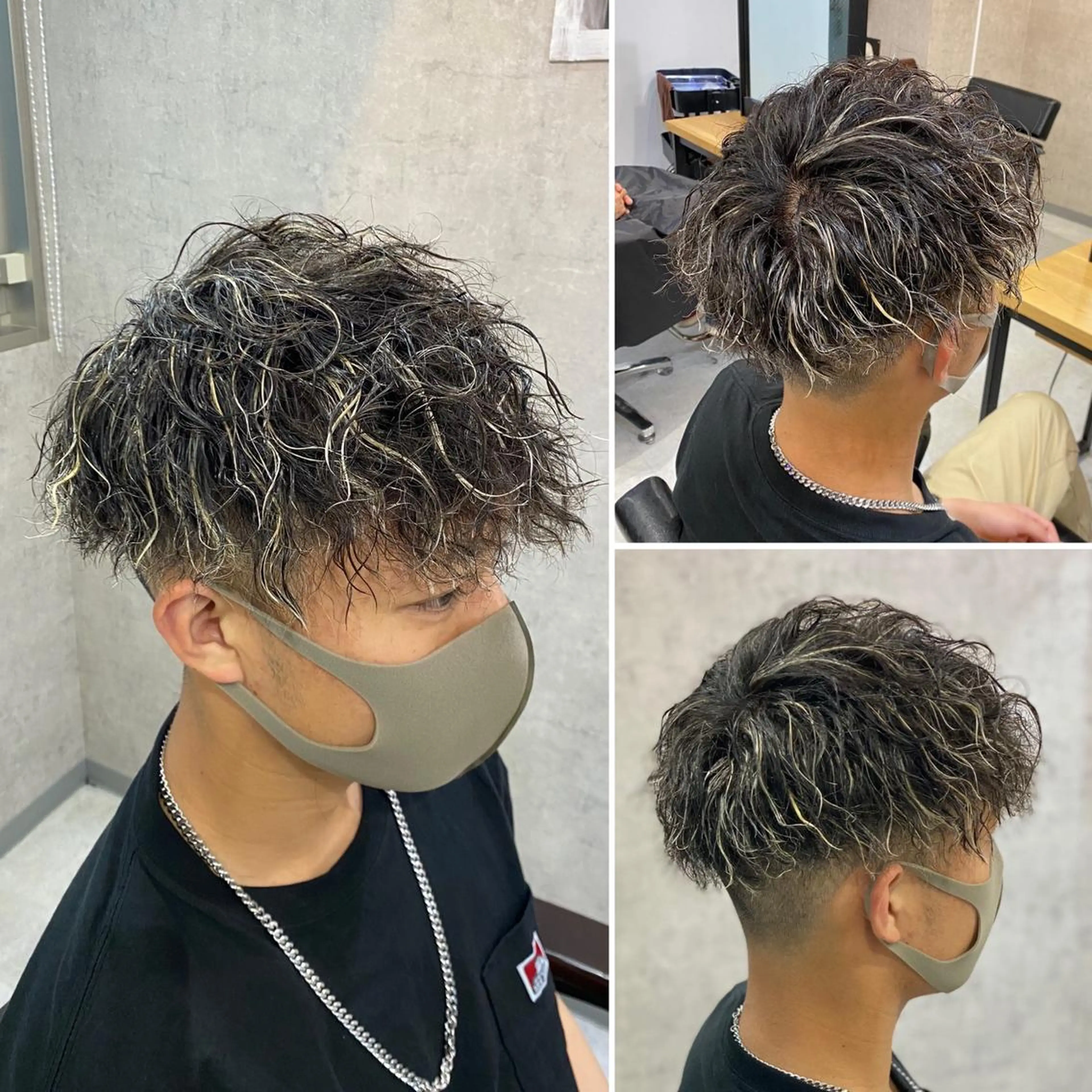 パーマ メンズ メンズハイライト R/🤎 パーマ&ブリーチ🔥のヘアスタイル