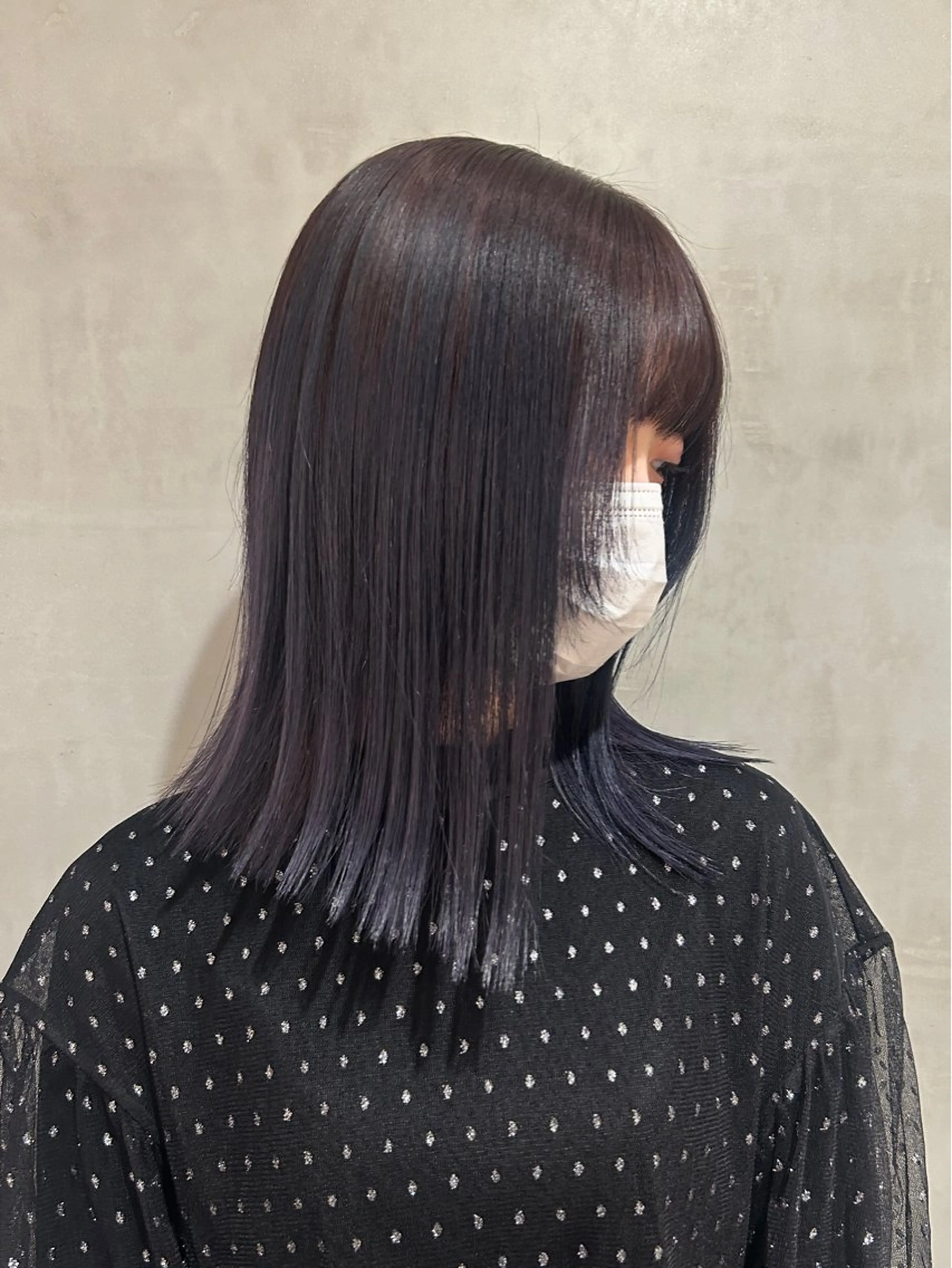 セミロング カラー ヘアカラー トリートメント デザインカラー🖤 イシイレイのヘアスタイル