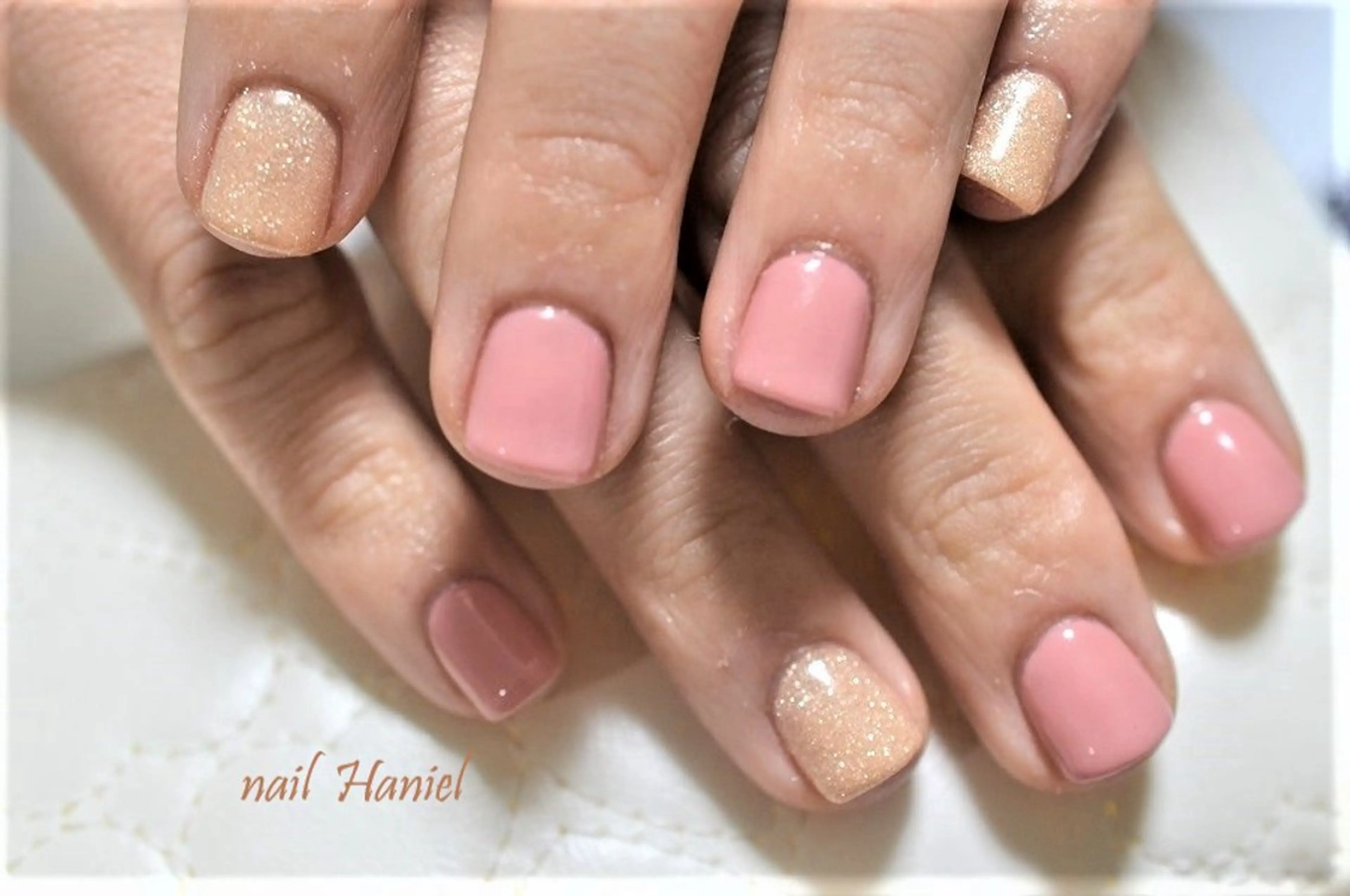 ネイル ジェルネイル オフィスネイル ワンカラーネイル パラジェル nail Haniel所属・半蔵門サロンハニエル 魅神 ちよのネイルデザイン